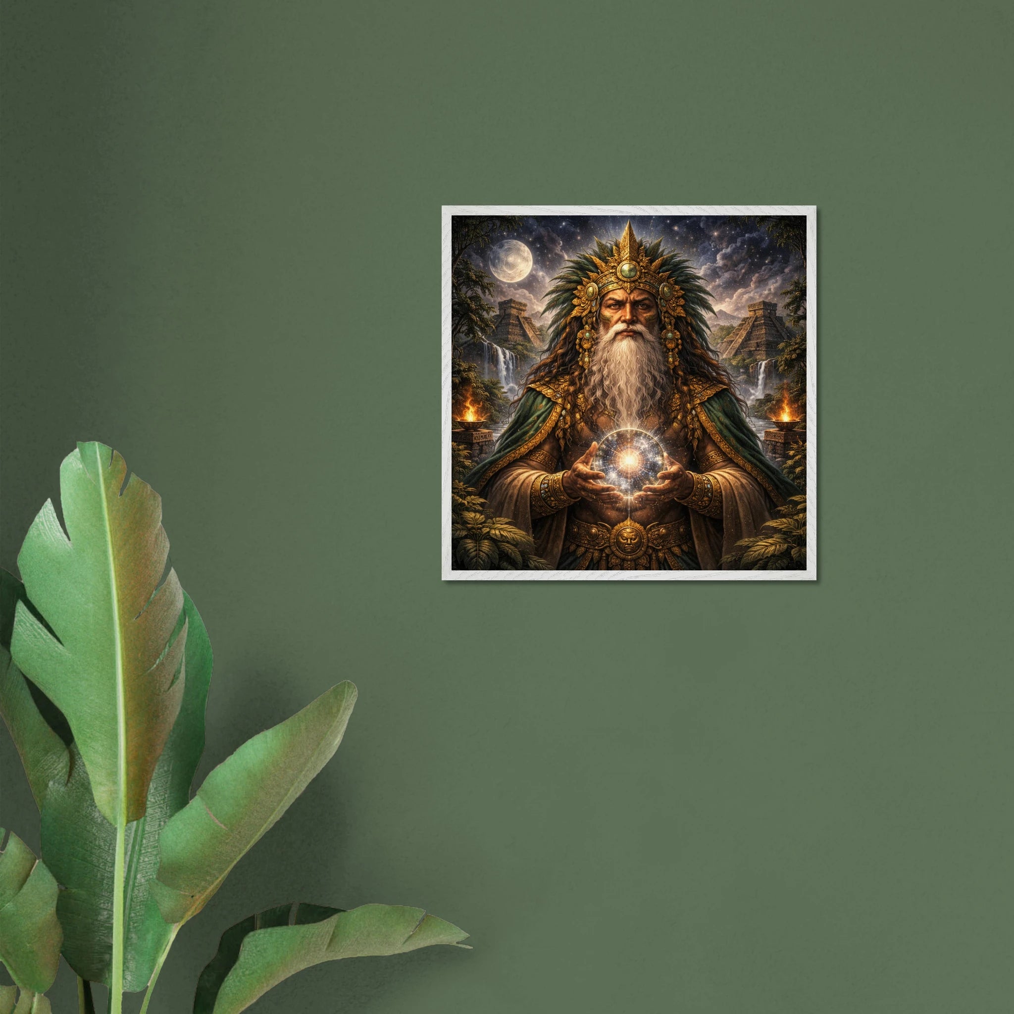 Itzamna – Mythologie Fine Art Print mit Rahmen | babasan