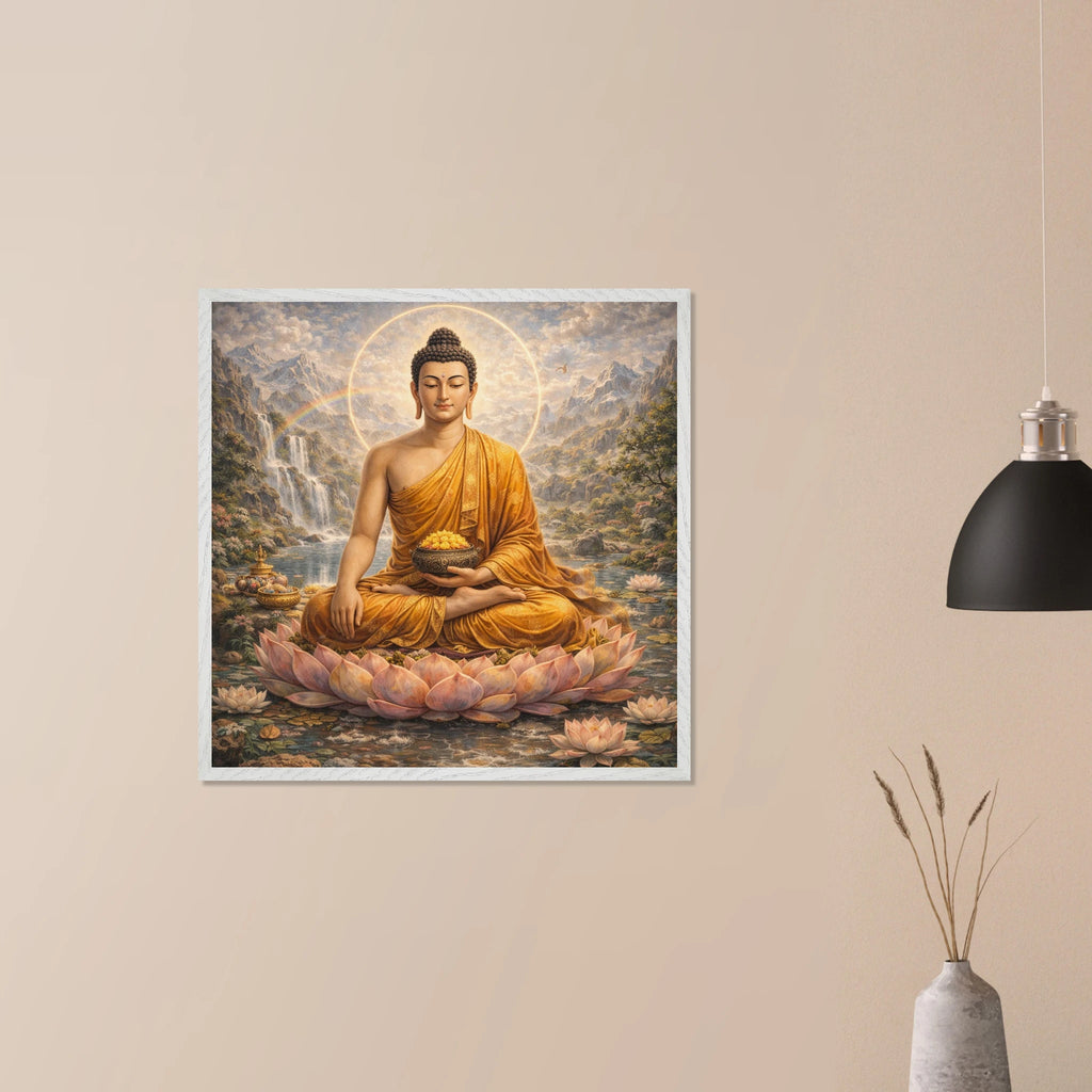 Shakyamuni Buddha – Mythologie Fine Art Print mit Rahmen | babasan