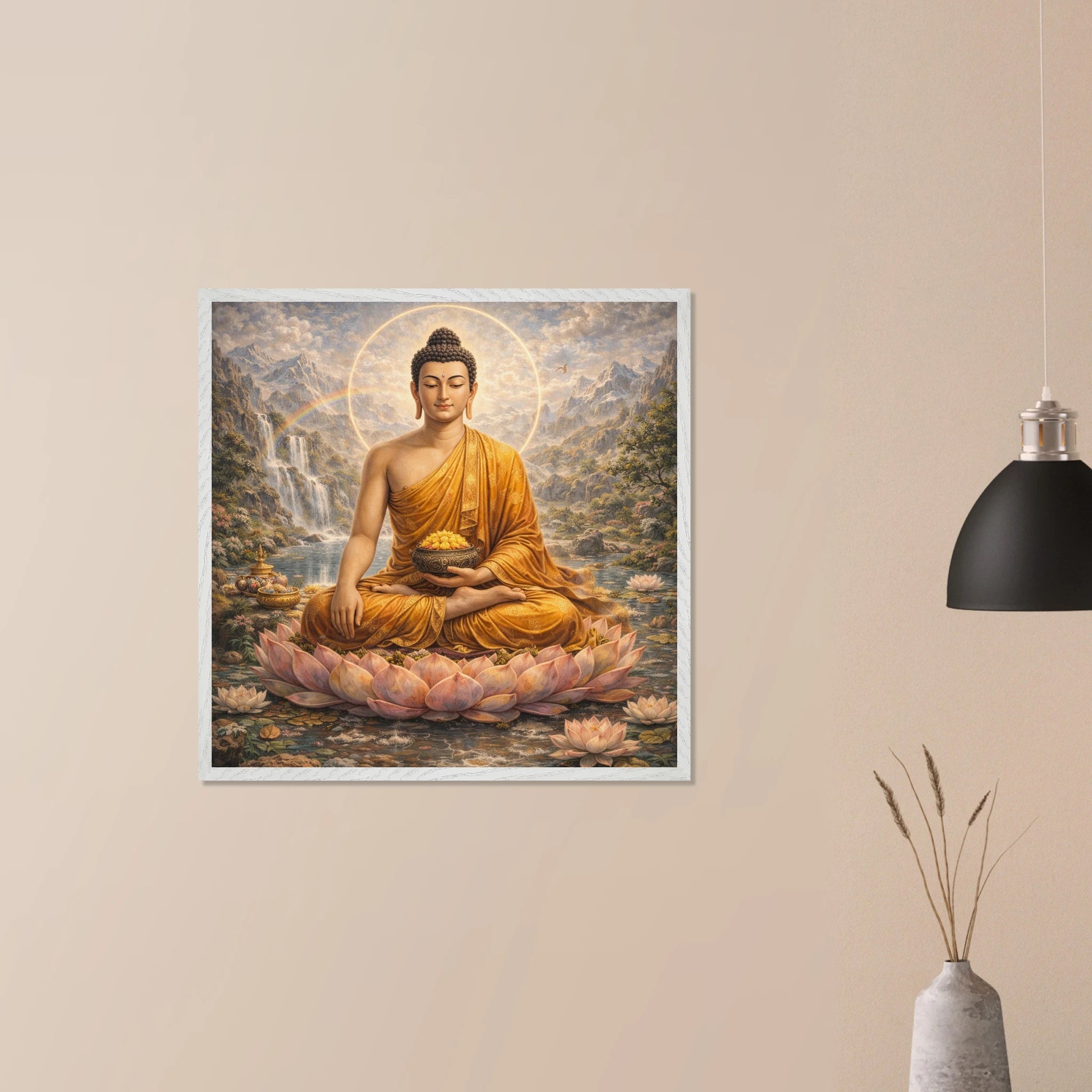 Shakyamuni Buddha – Mythologie Fine Art Print mit Rahmen | babasan