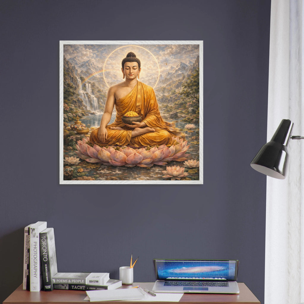 Shakyamuni Buddha – Mythologie Fine Art Print mit Rahmen | babasan
