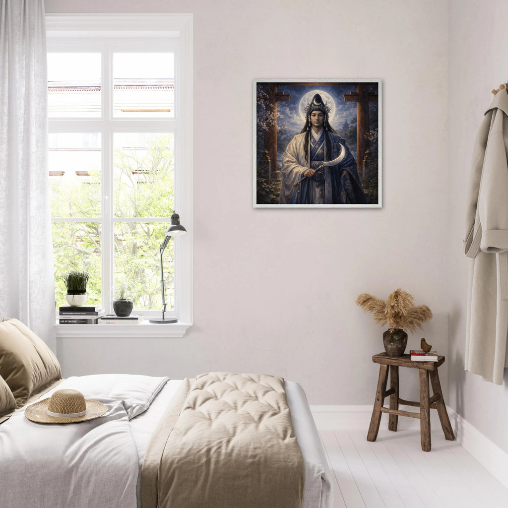 Tsukiyomi – Mythologie Fine Art Print mit Rahmen | babasan