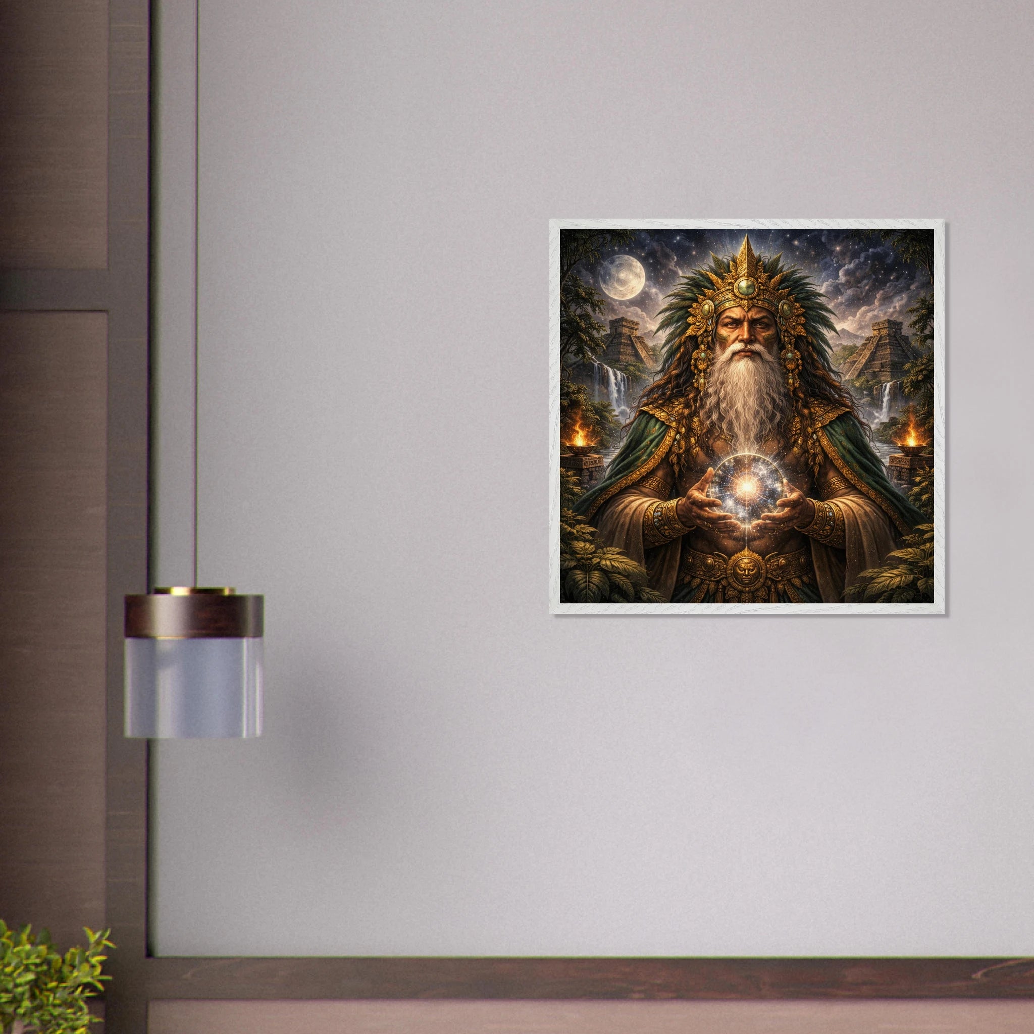 Itzamna – Mythologie Fine Art Print mit Rahmen | babasan