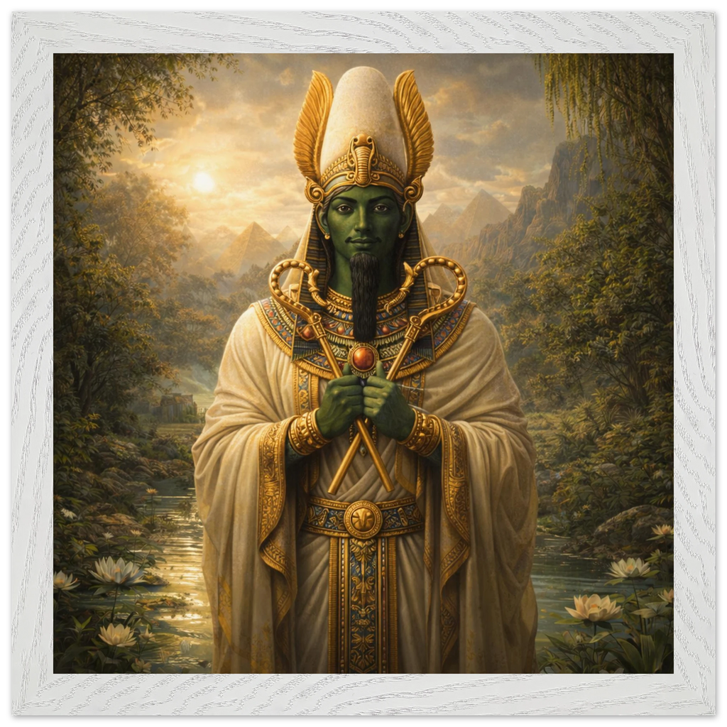 Osiris – Mythologie Fine Art Print mit Rahmen | babasan