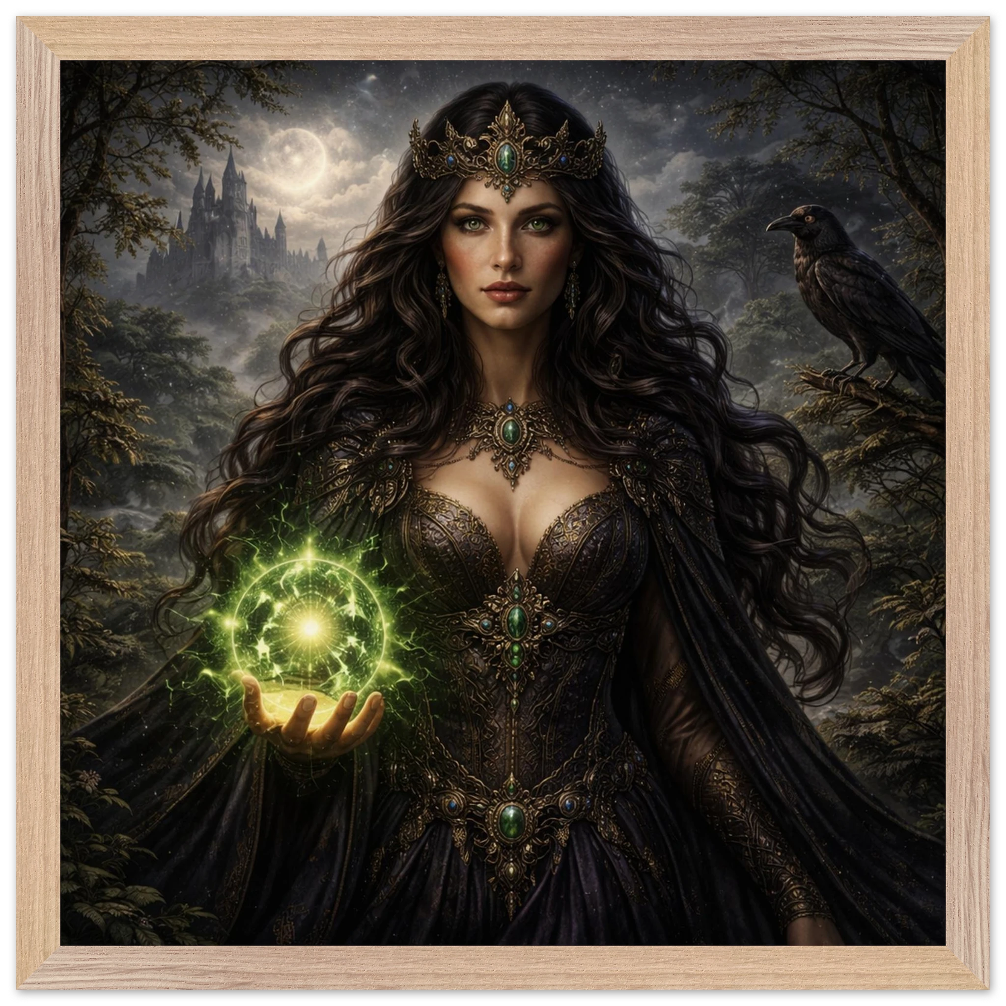 Morgana – Mythologie Fine Art Print mit Rahmen | babasan