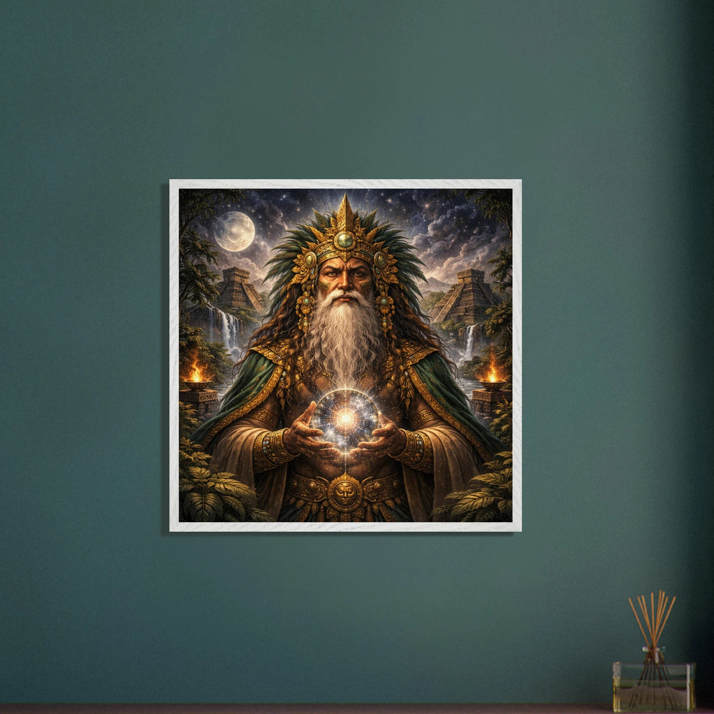 Itzamna – Mythologie Fine Art Print mit Rahmen | babasan