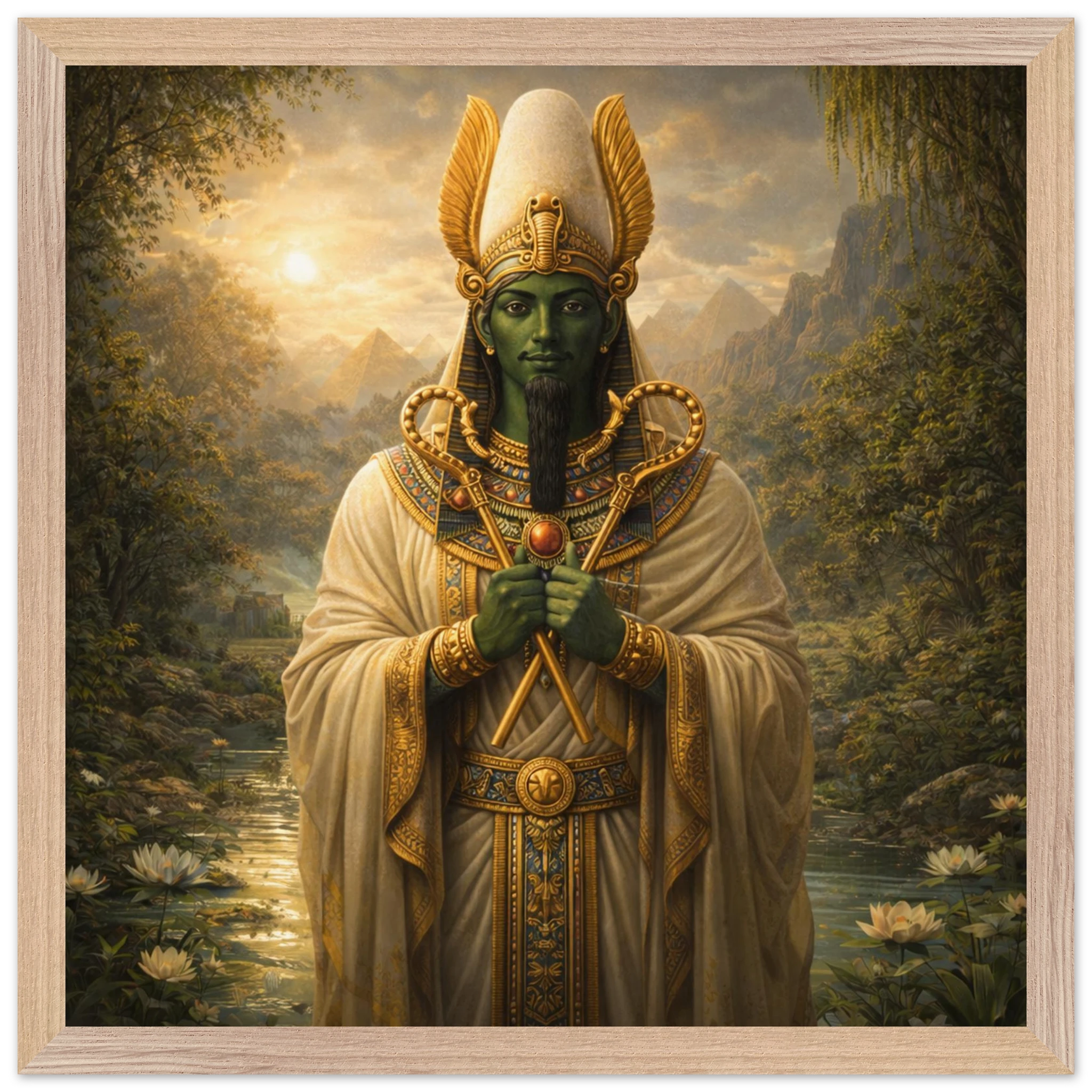 Osiris – Mythologie Fine Art Print mit Rahmen | babasan