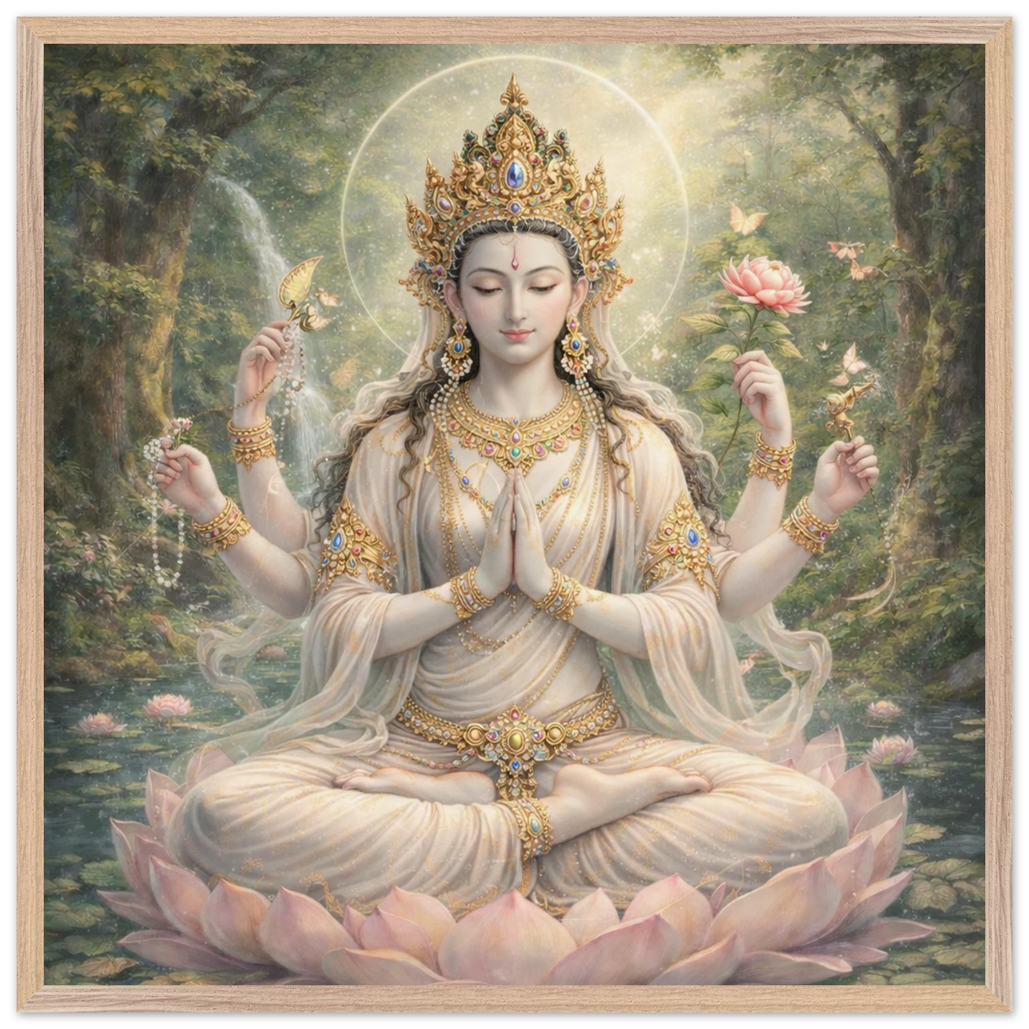 Avalokiteshvara – Mythologie Fine Art Print mit Rahmen | babasan