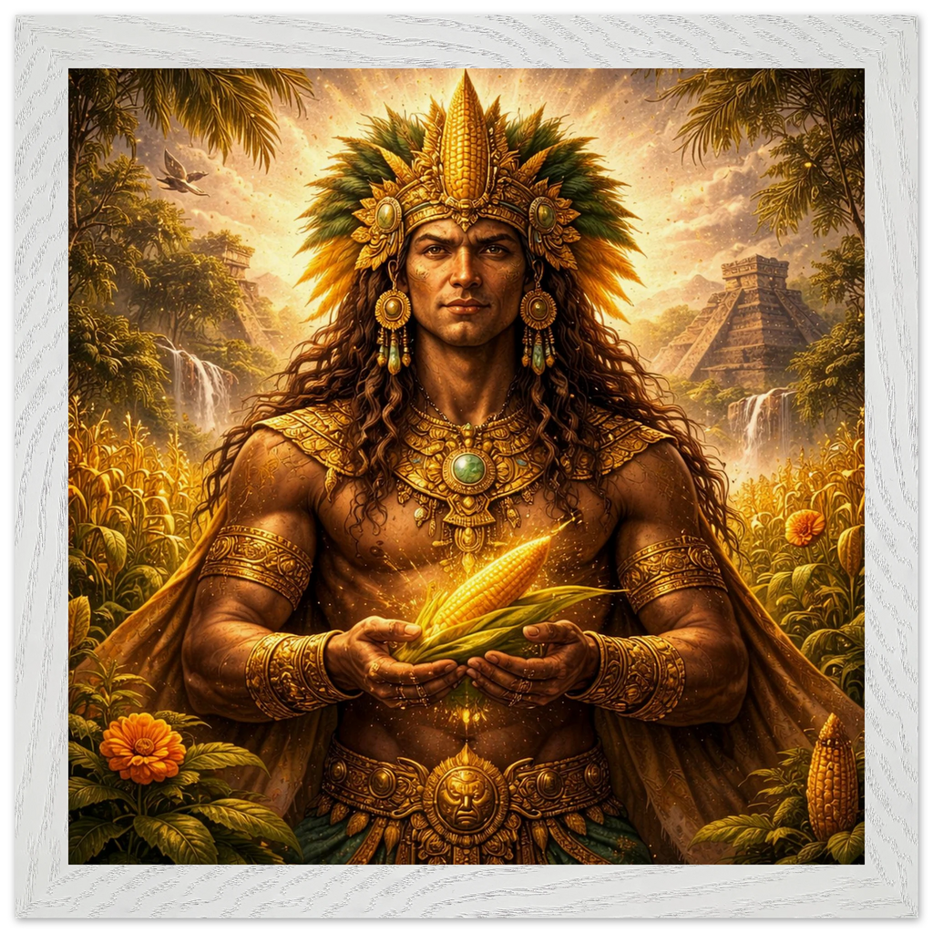Hun Hunahpu – Mythologie Fine Art Print mit Rahmen | babasan