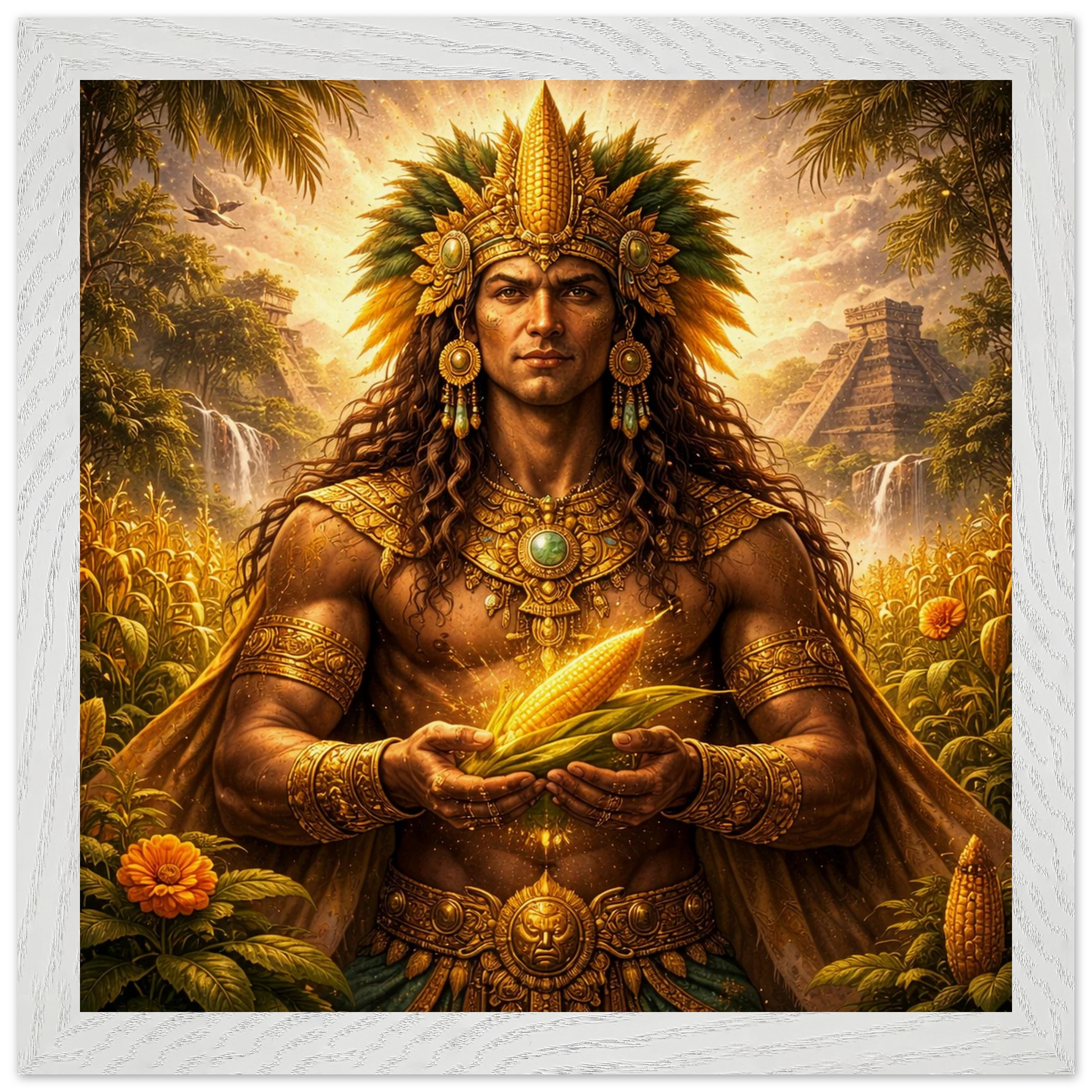 Hun Hunahpu – Mythologie Fine Art Print mit Rahmen | babasan