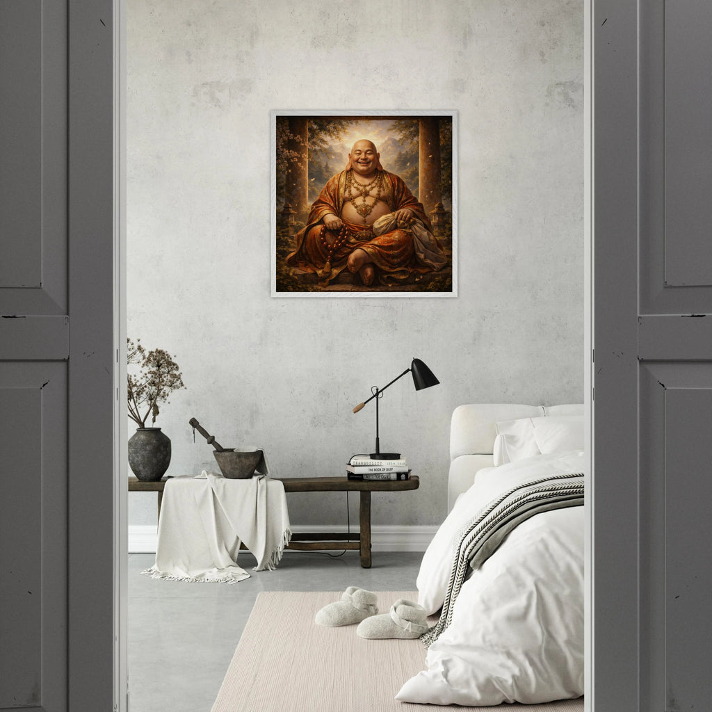 Hotei – Mythologie Fine Art Print mit Rahmen | babasan