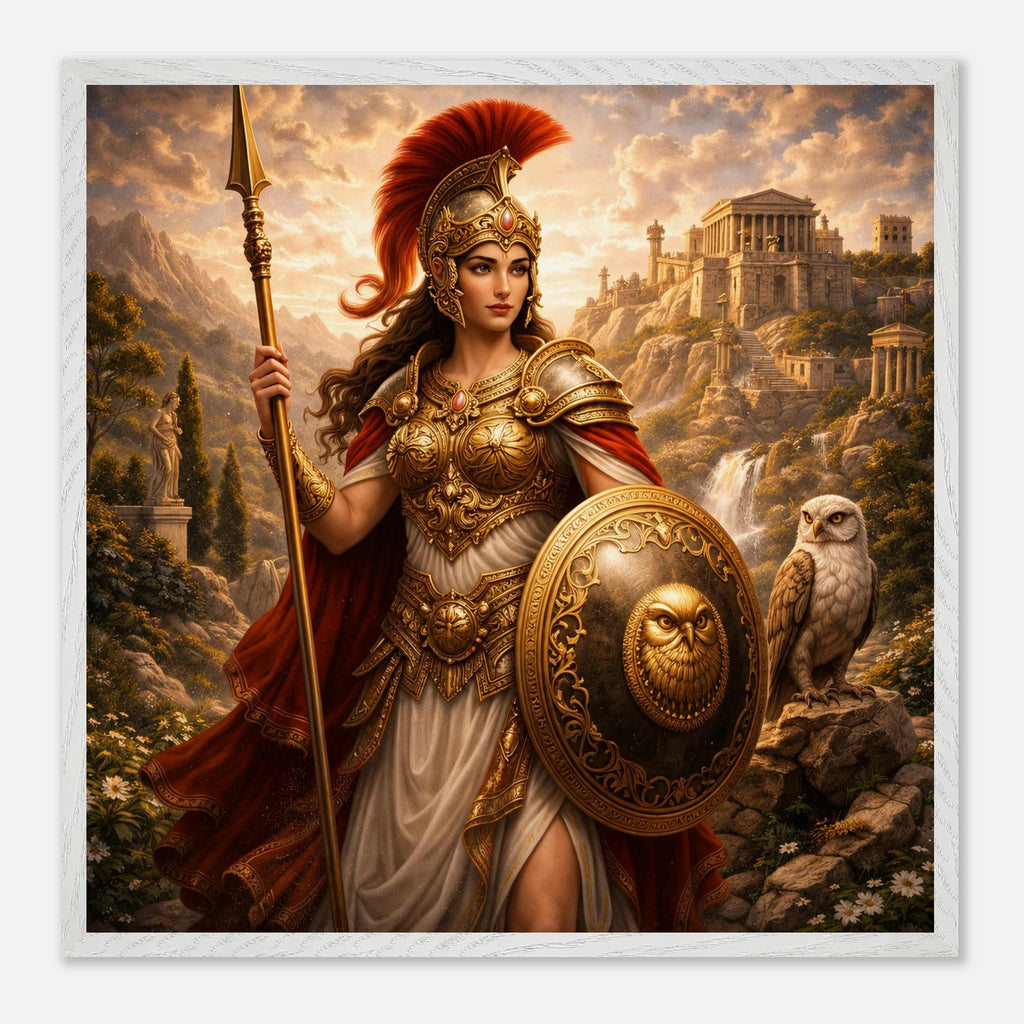 Athena – Mythologie Fine Art Print mit Rahmen | babasan