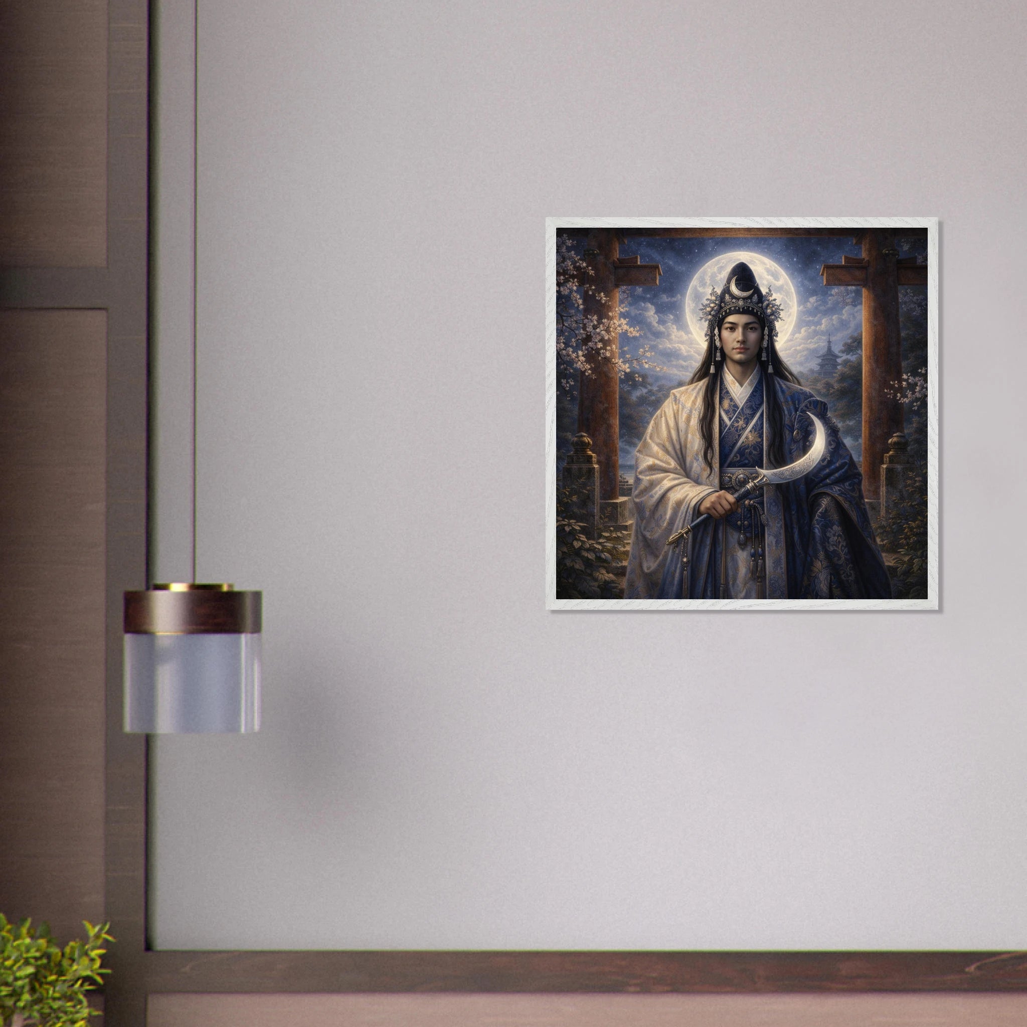 Tsukiyomi – Mythologie Fine Art Print mit Rahmen | babasan