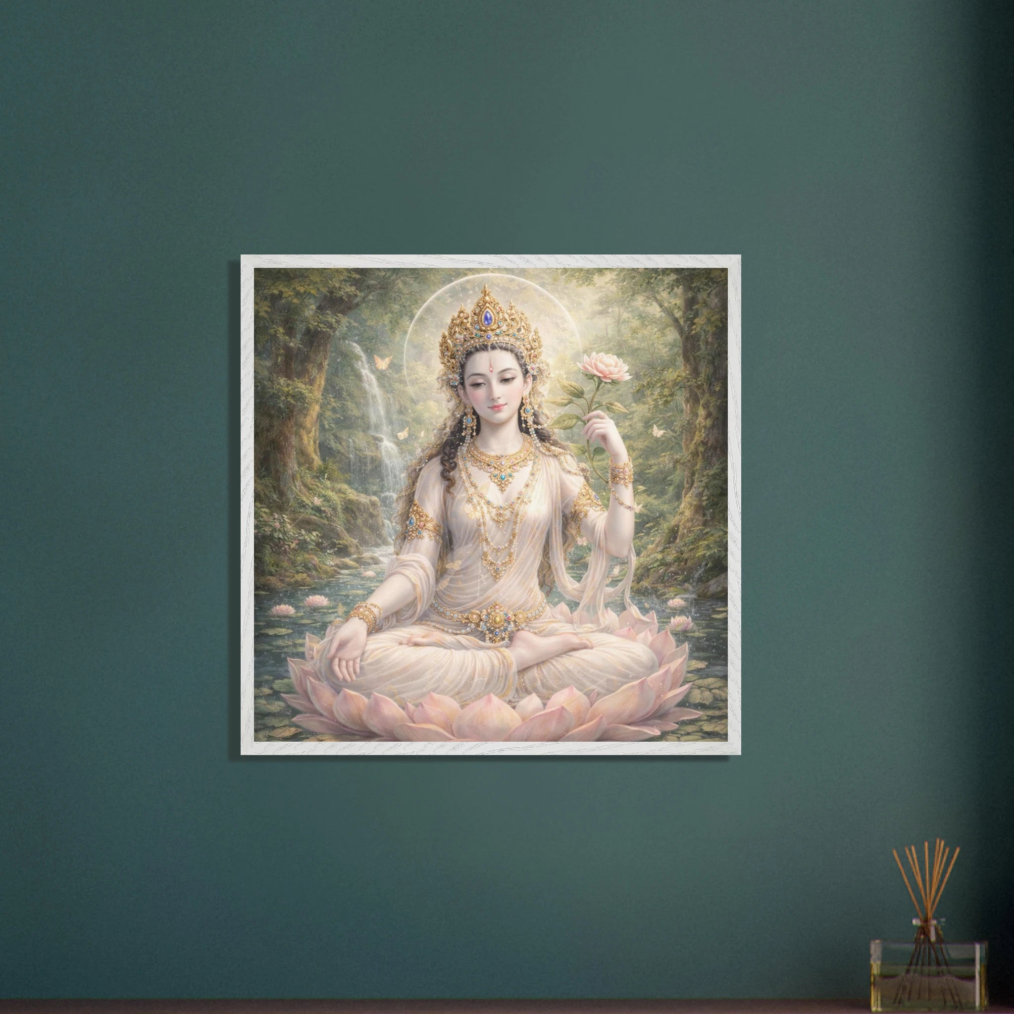 Weisse Tara – Mythologie Fine Art Print mit Rahmen | babasan