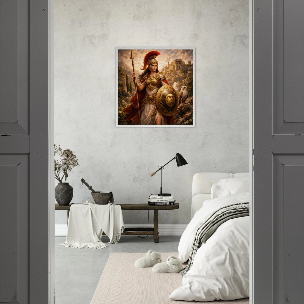 Athena – Mythologie Fine Art Print mit Rahmen | babasan