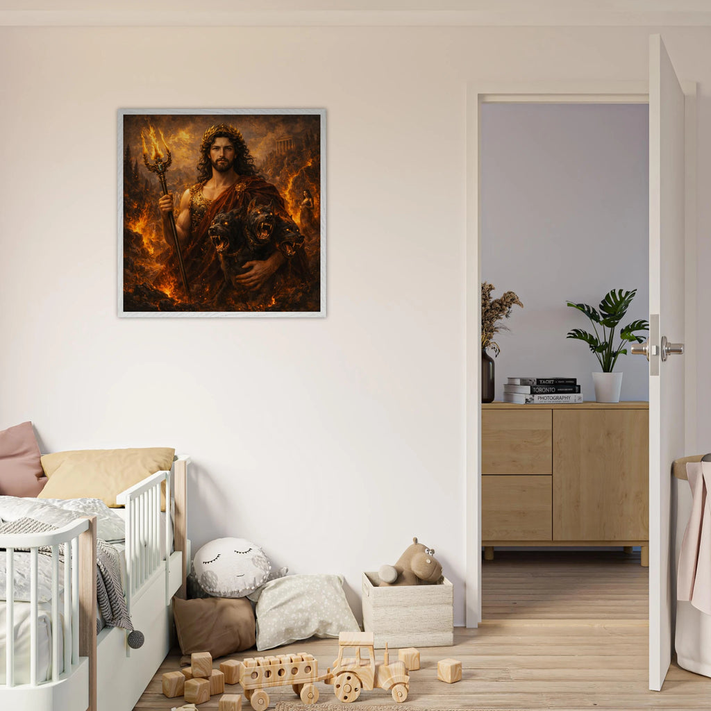 Pluto – Mythologie Fine Art Print mit Rahmen | babasan