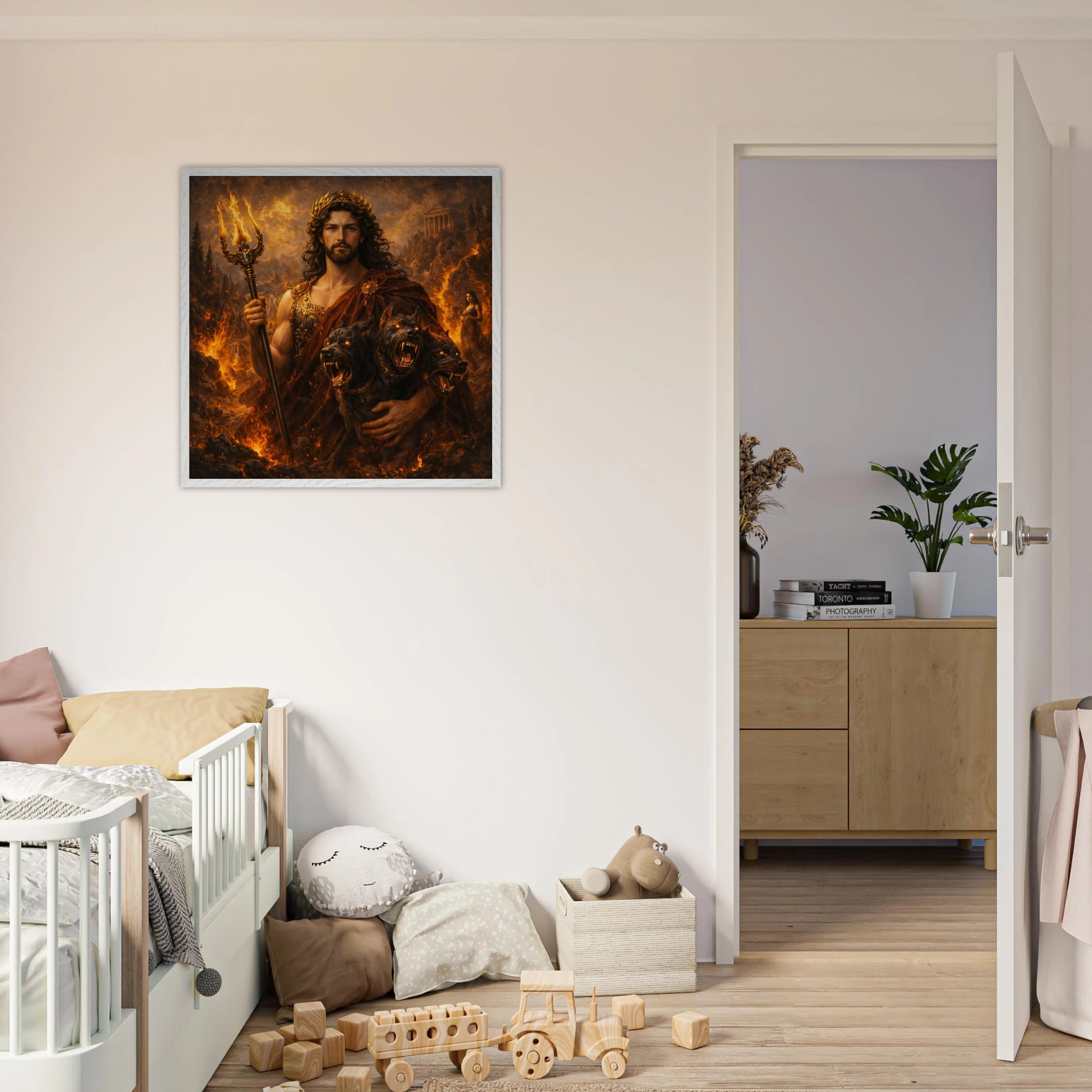 Pluto – Mythologie Fine Art Print mit Rahmen | babasan