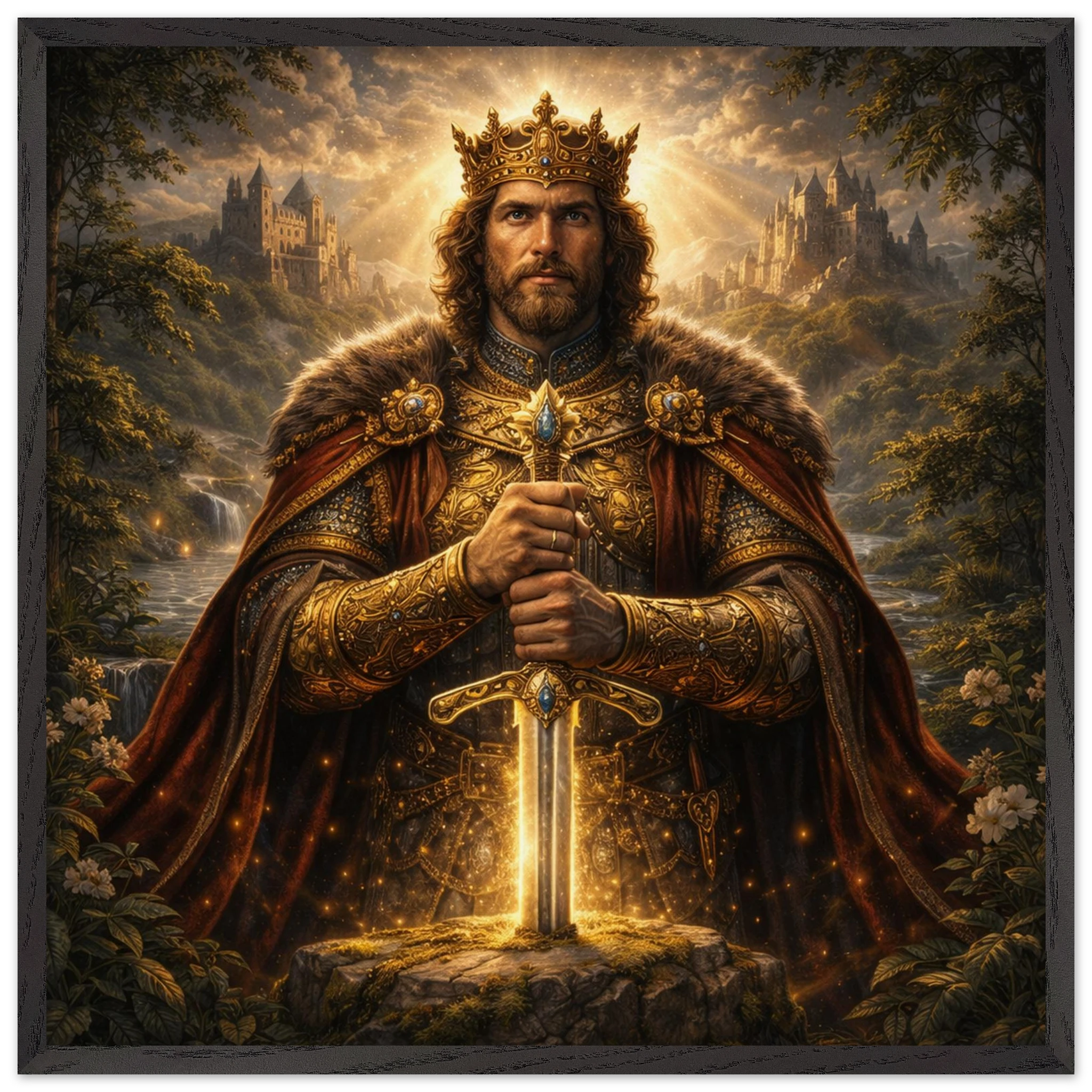 König – Mythologie Fine Art Print mit Rahmen | babasan