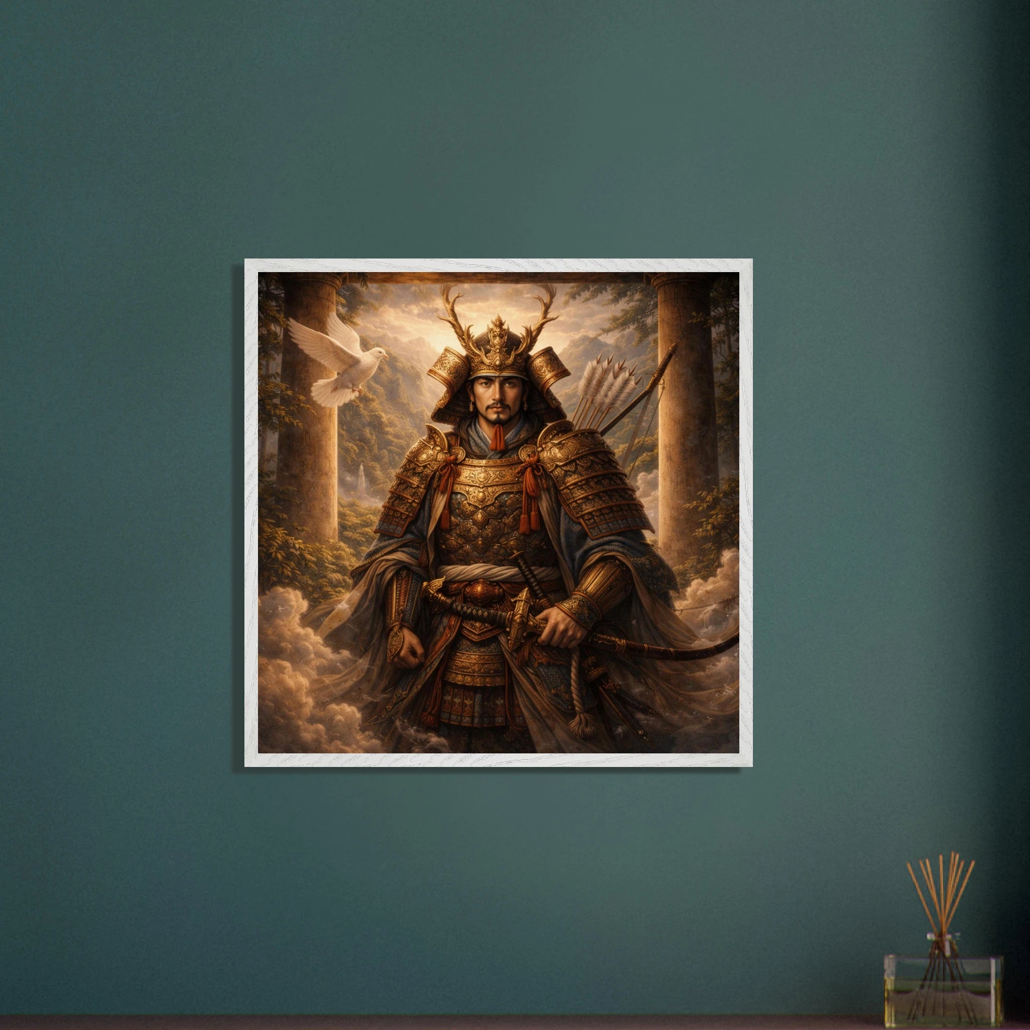 Hachiman – Mythologie Fine Art Print mit Rahmen | babasan