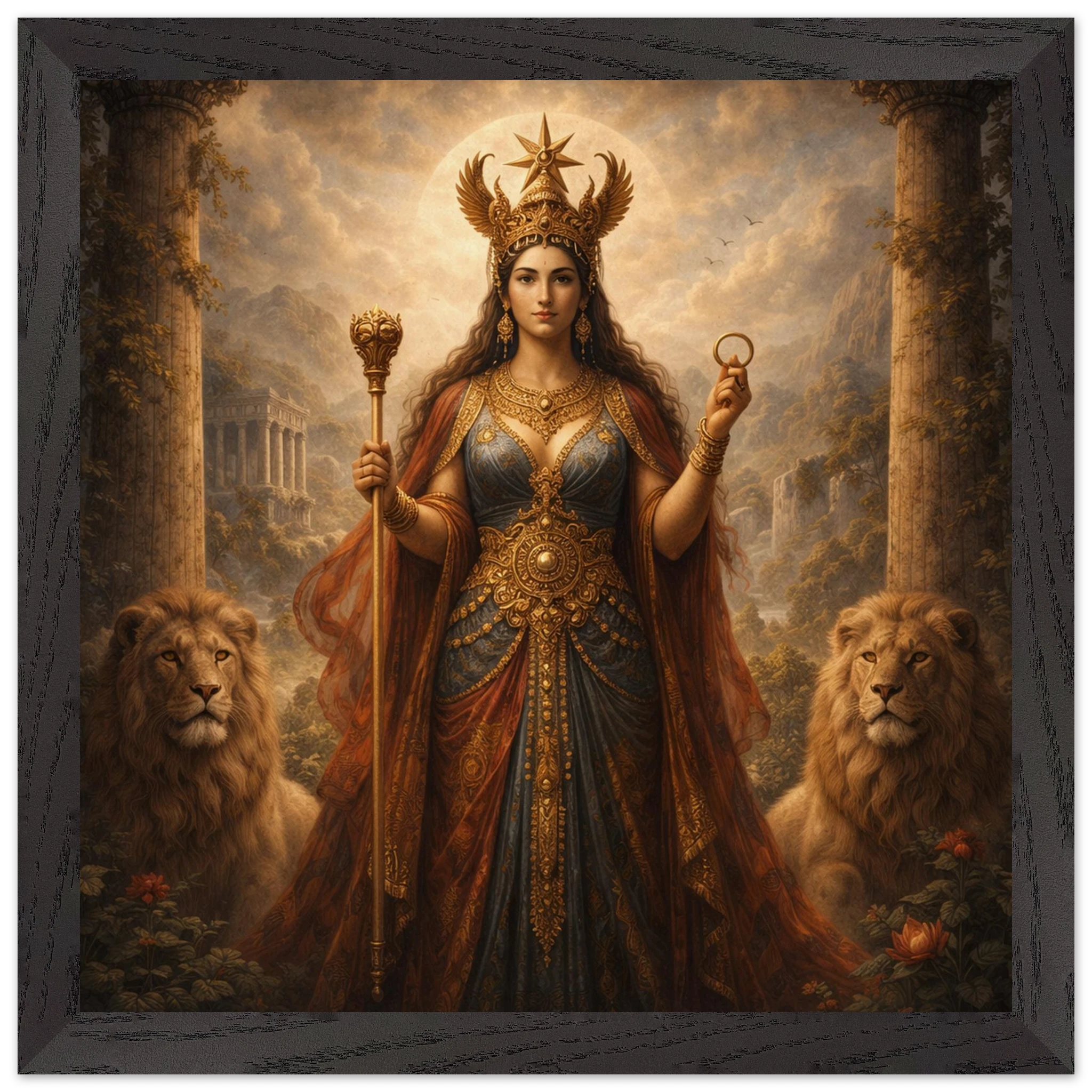 Ishtar – Mythologie Fine Art Print mit Rahmen | babasan