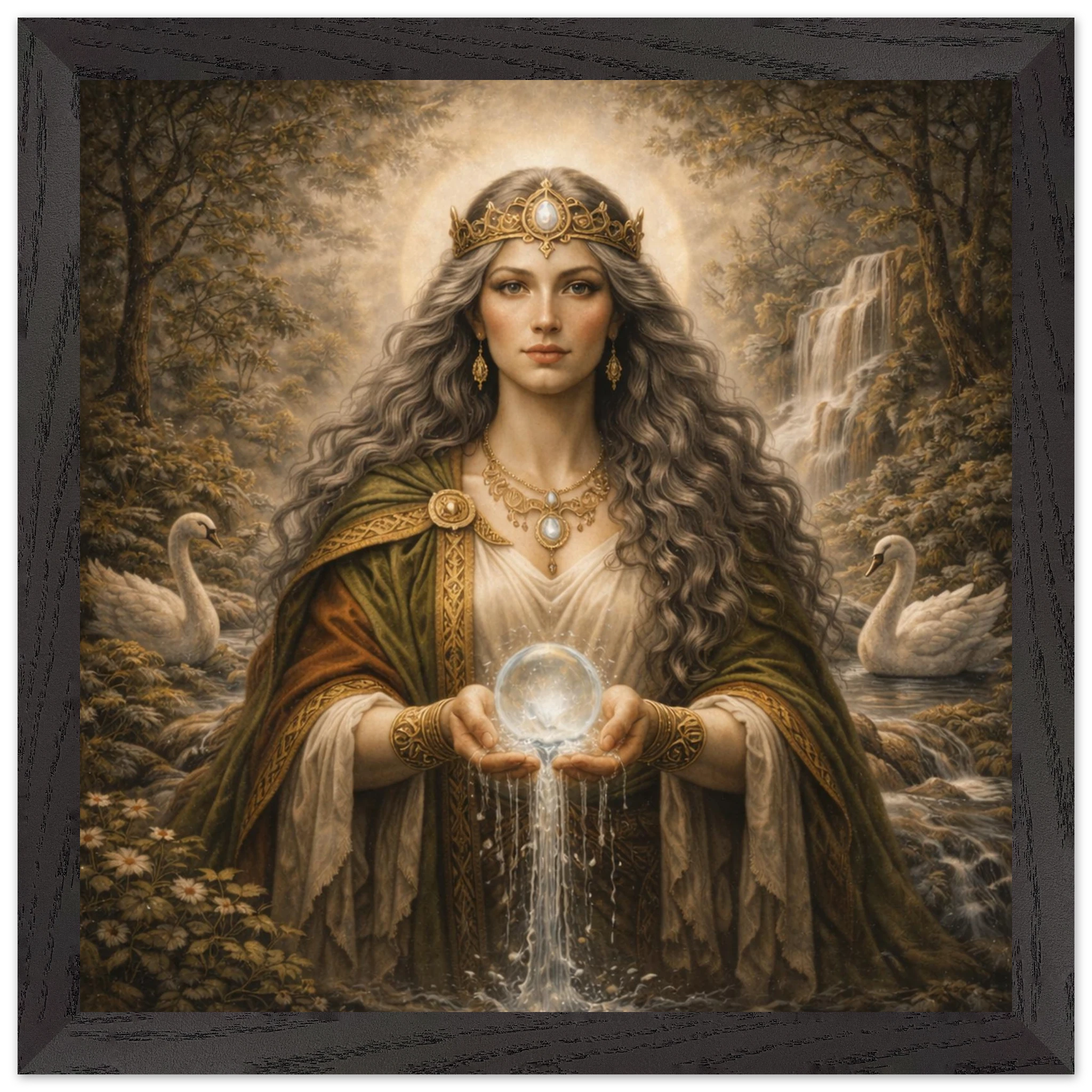 Celtic Danu – Mythologie Fine Art Print mit Rahmen | babasan