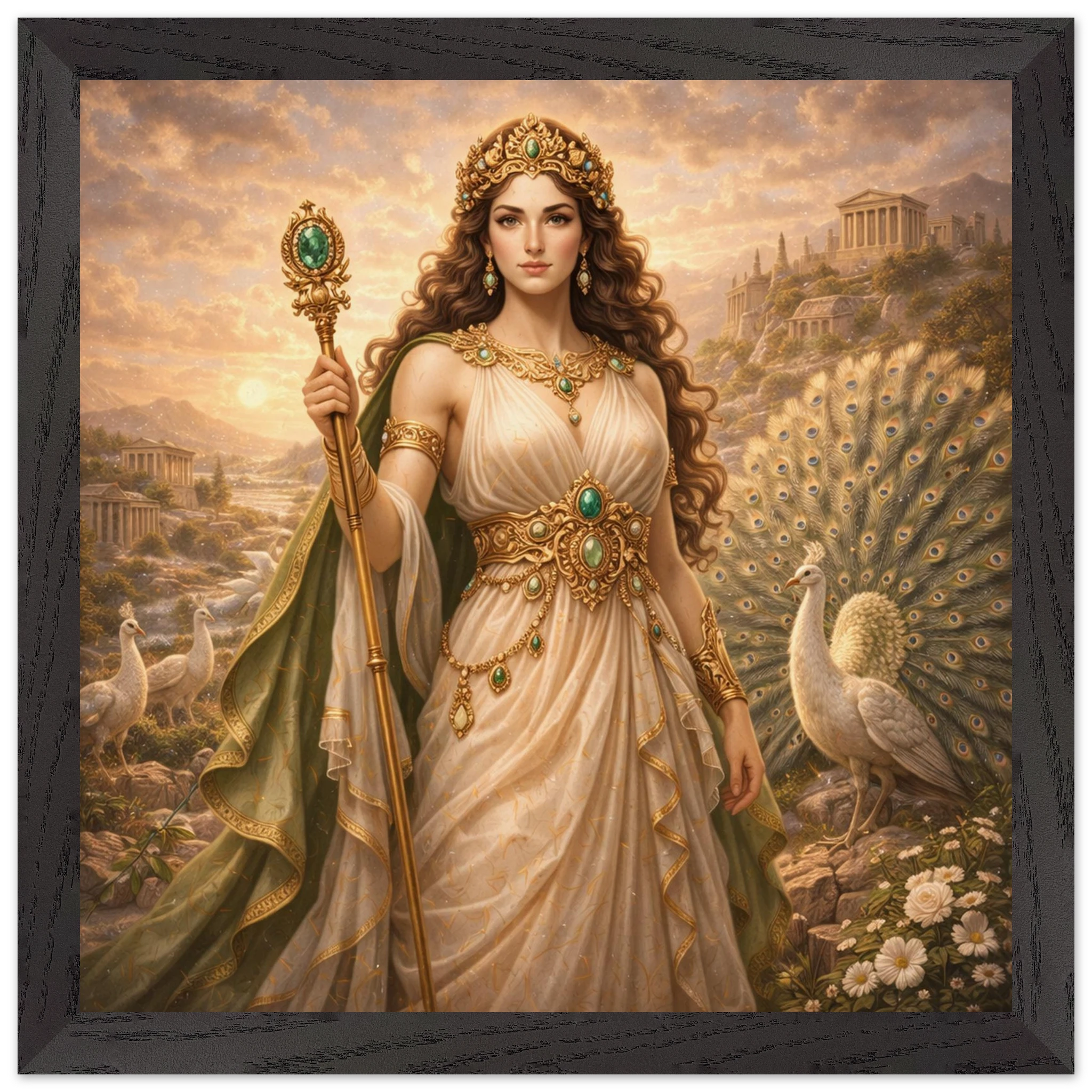 Hera – Mythologie Fine Art Print mit Rahmen | babasan