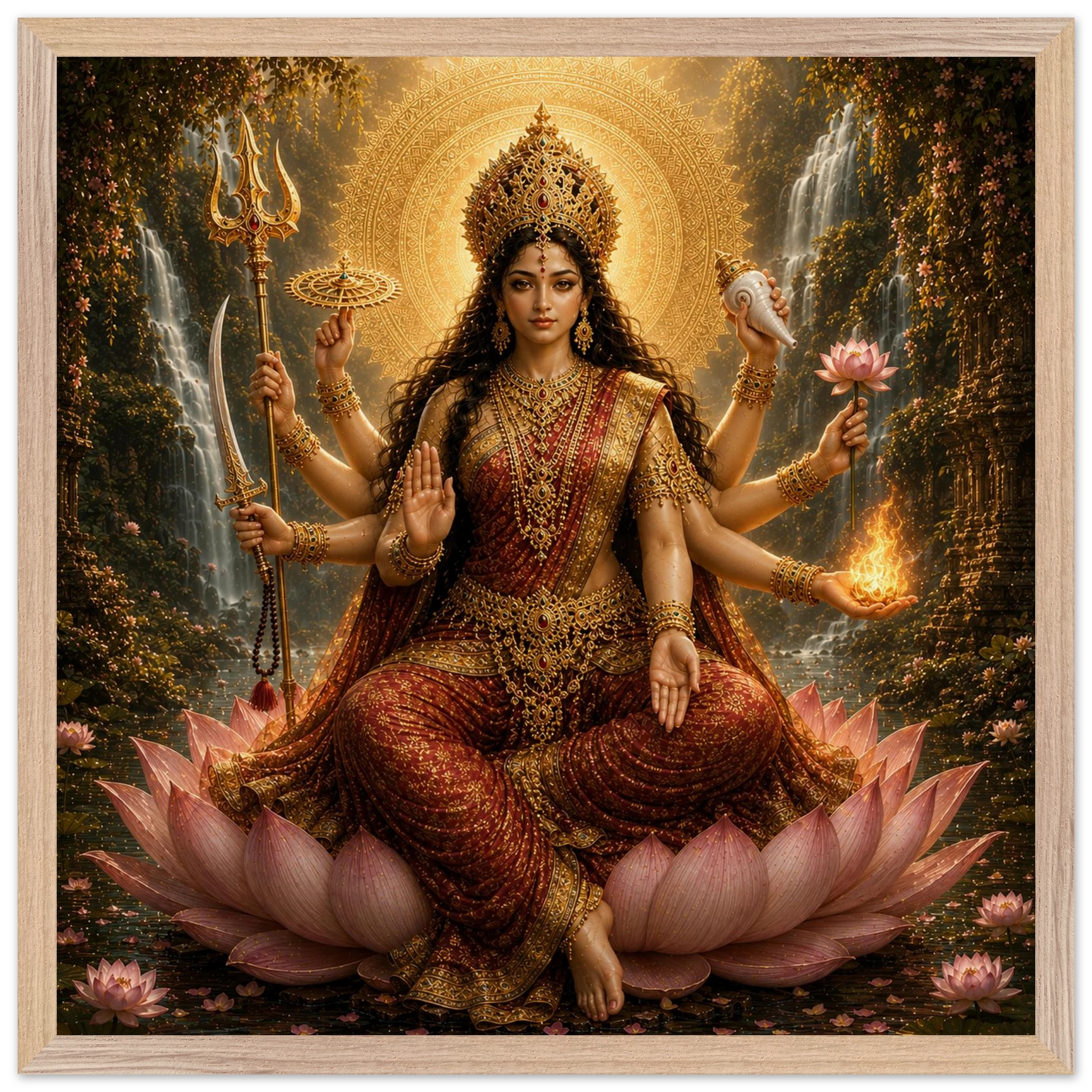 Shakti – Mythologie Fine Art Print mit Rahmen | babasan