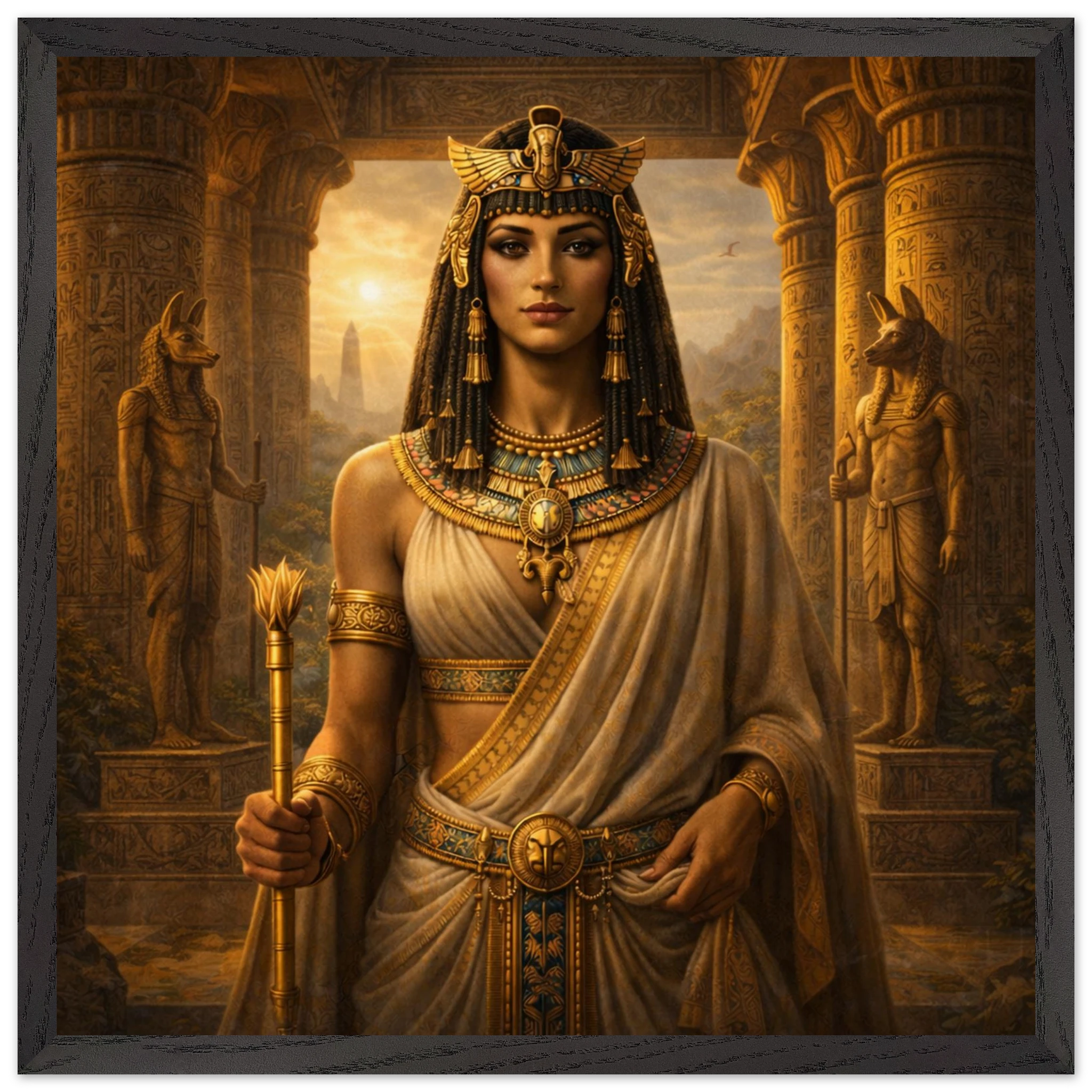 Cleopatra – Mythologie Fine Art Print mit Rahmen | babasan