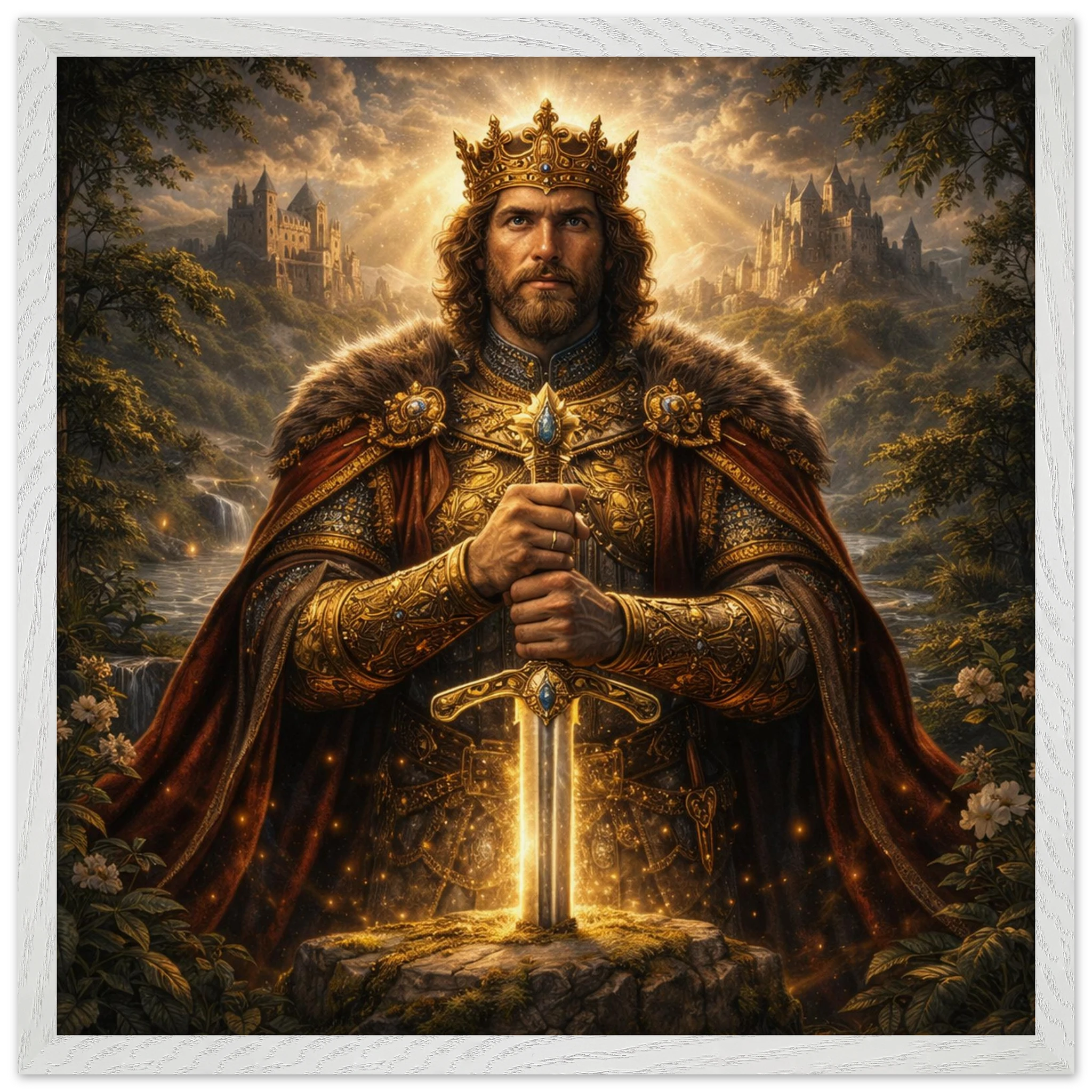 König – Mythologie Fine Art Print mit Rahmen | babasan