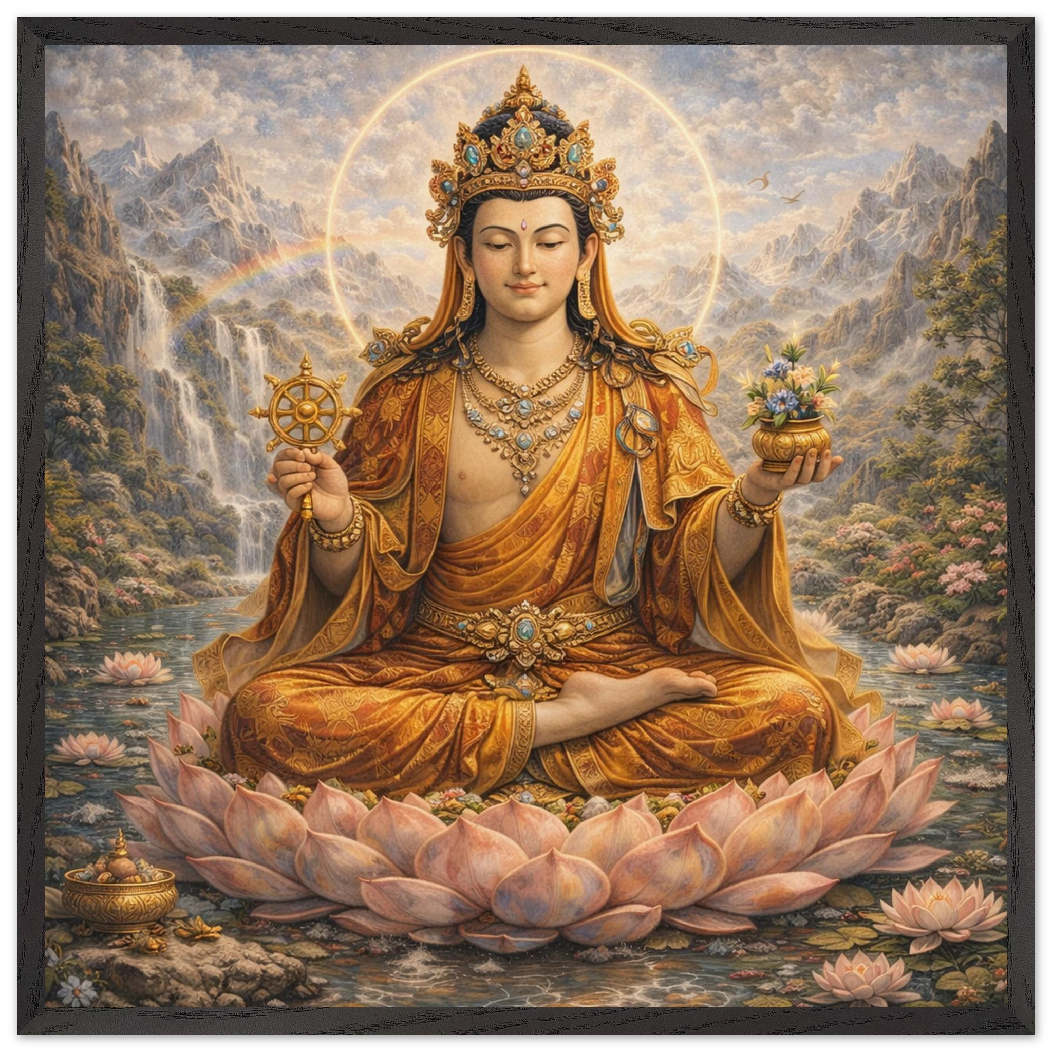 Buddha Maitreya – Mythologie Fine Art Print mit Rahmen | babasan