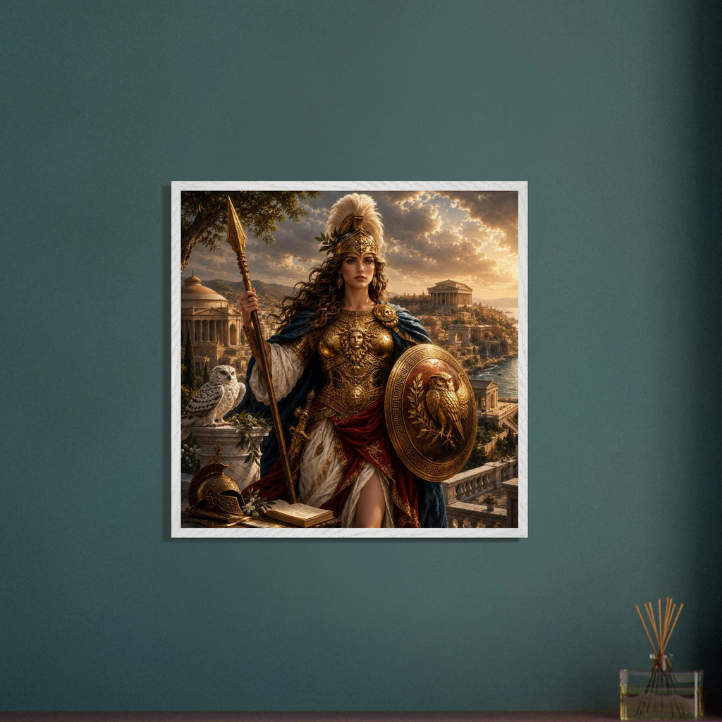 Minerva – Mythologie Fine Art Print mit Rahmen | babasan