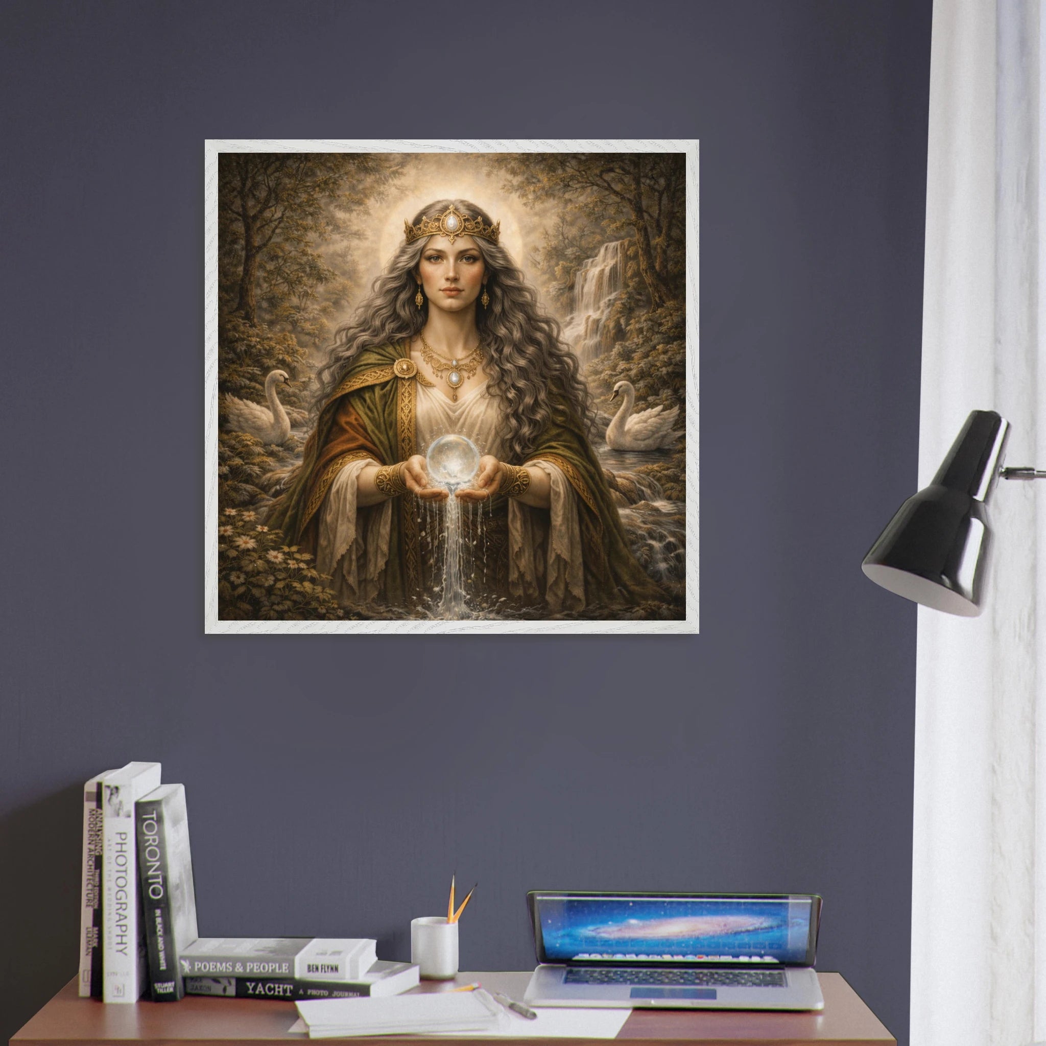 Celtic Danu – Mythologie Fine Art Print mit Rahmen | babasan