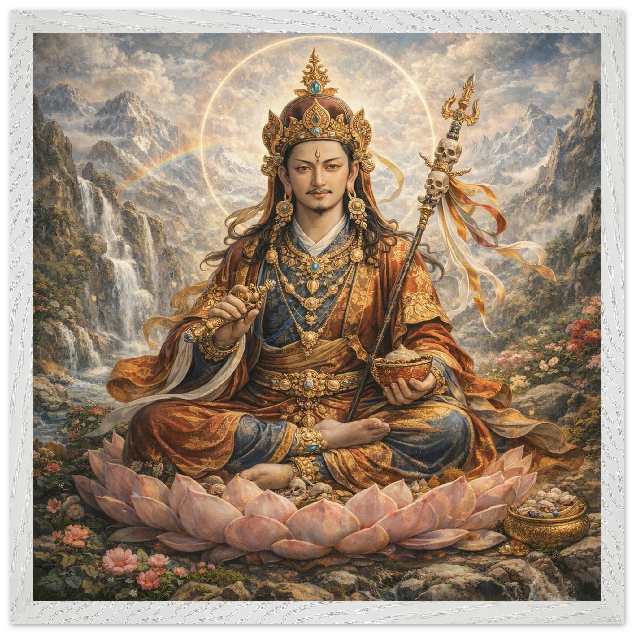 Padmasambhava – Mythologie Fine Art Print mit Rahmen | babasan
