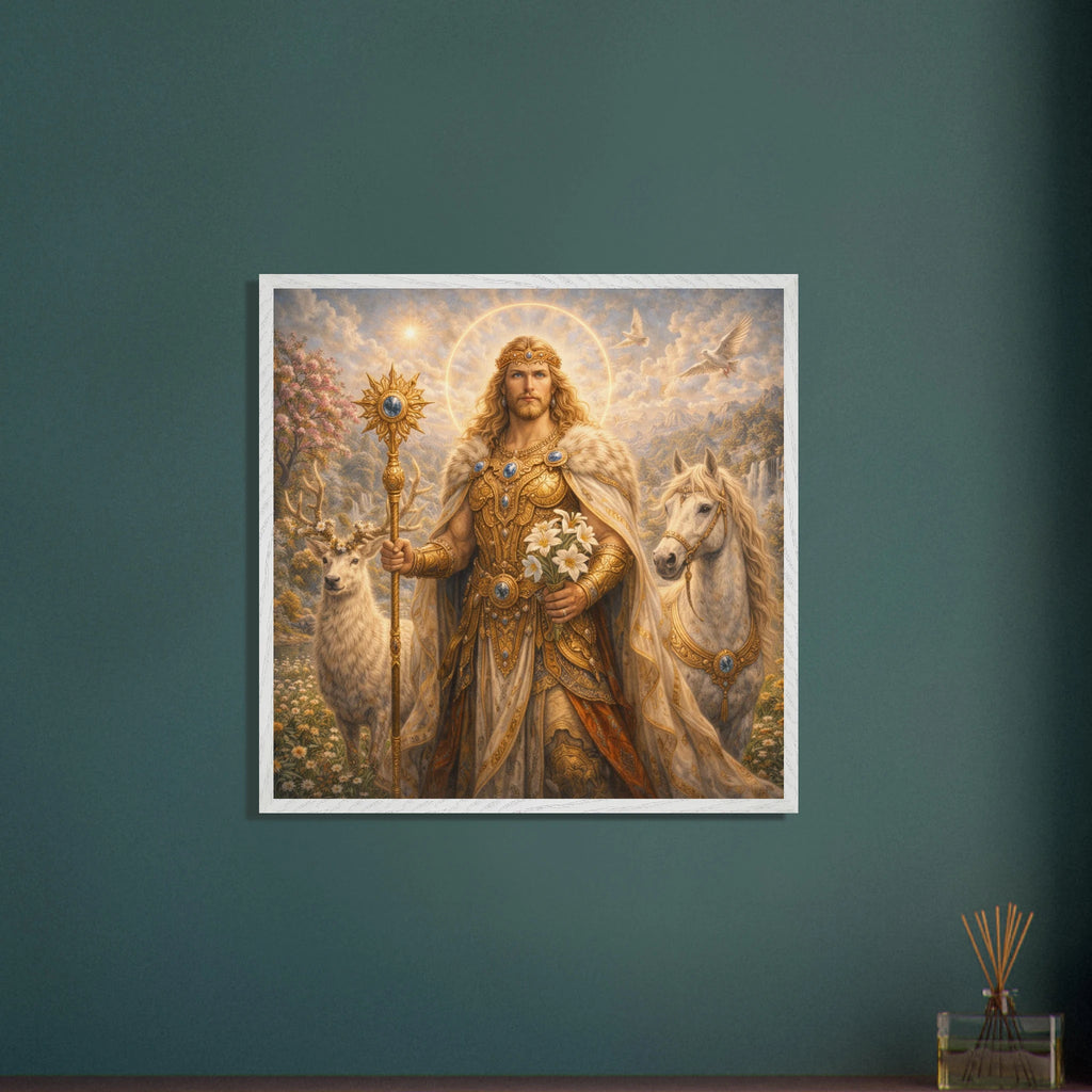 Baldur – Mythologie Fine Art Print mit Rahmen | babasan