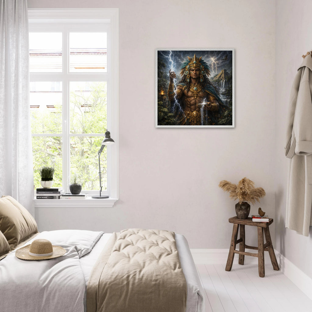 Chaac – Mythologie Fine Art Print mit Rahmen | babasan