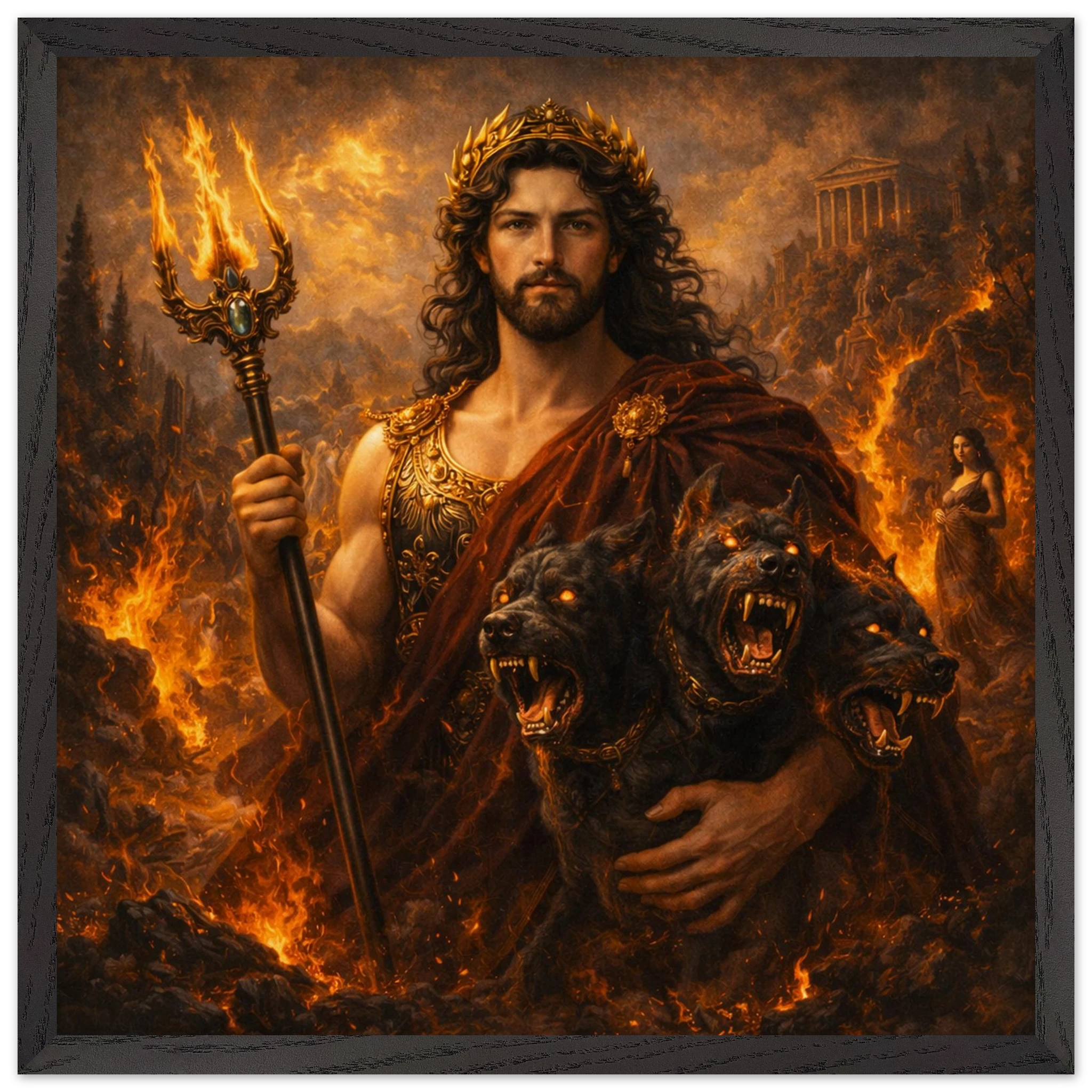 Pluto – Mythologie Fine Art Print mit Rahmen | babasan