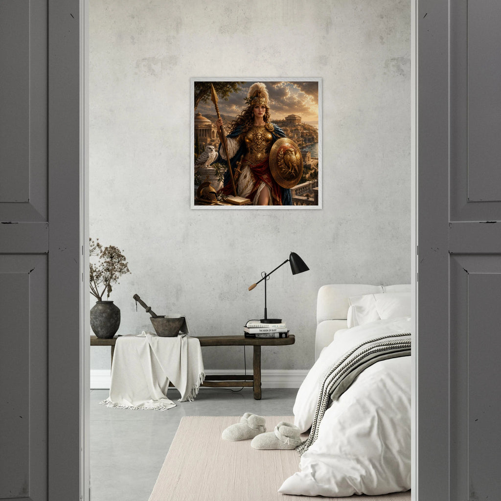 Minerva – Mythologie Fine Art Print mit Rahmen | babasan