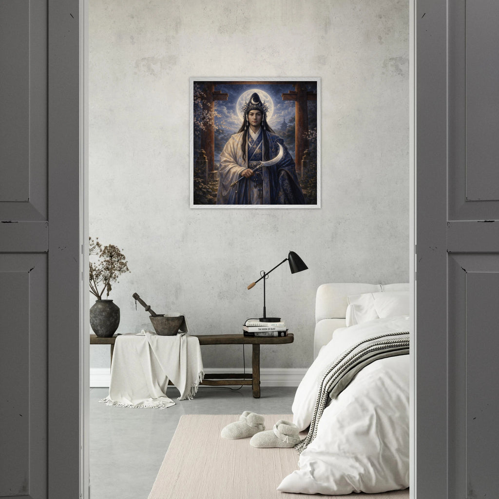 Tsukiyomi – Mythologie Fine Art Print mit Rahmen | babasan