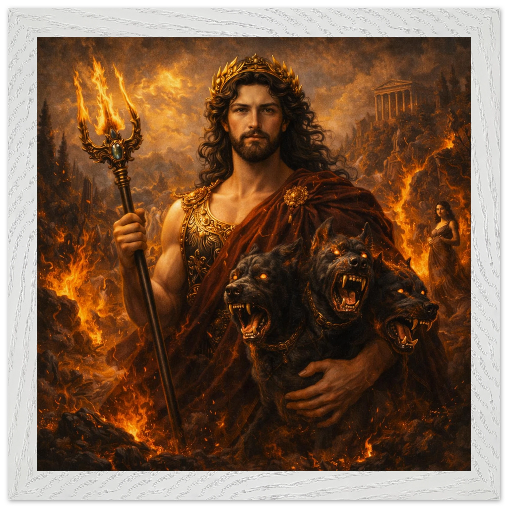 Pluto – Mythologie Fine Art Print mit Rahmen | babasan