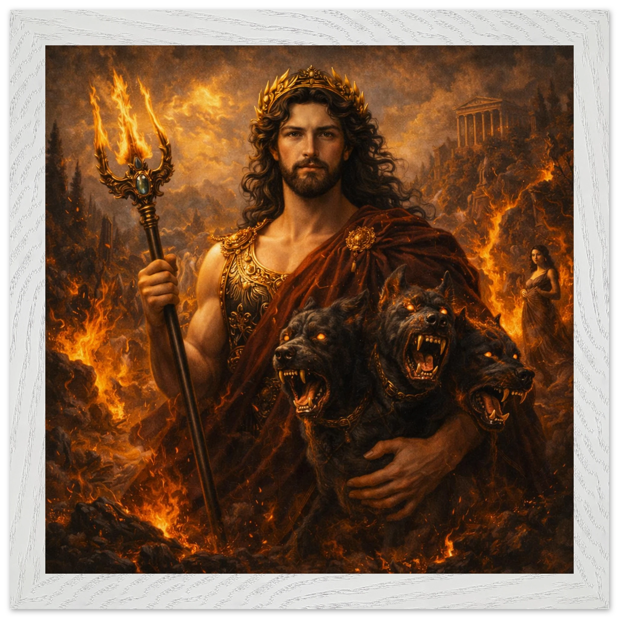 Pluto – Mythologie Fine Art Print mit Rahmen | babasan