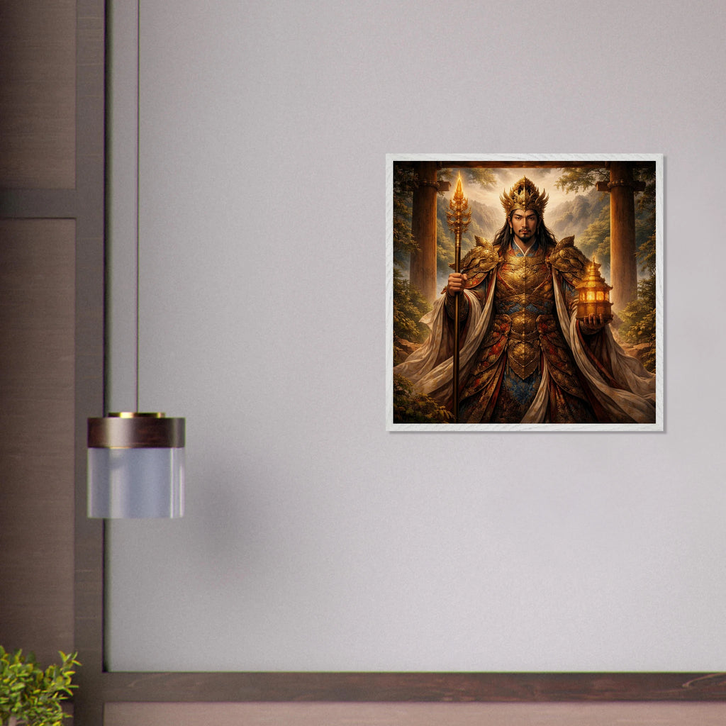 Bishamonten – Mythologie Fine Art Print mit Rahmen | babasan