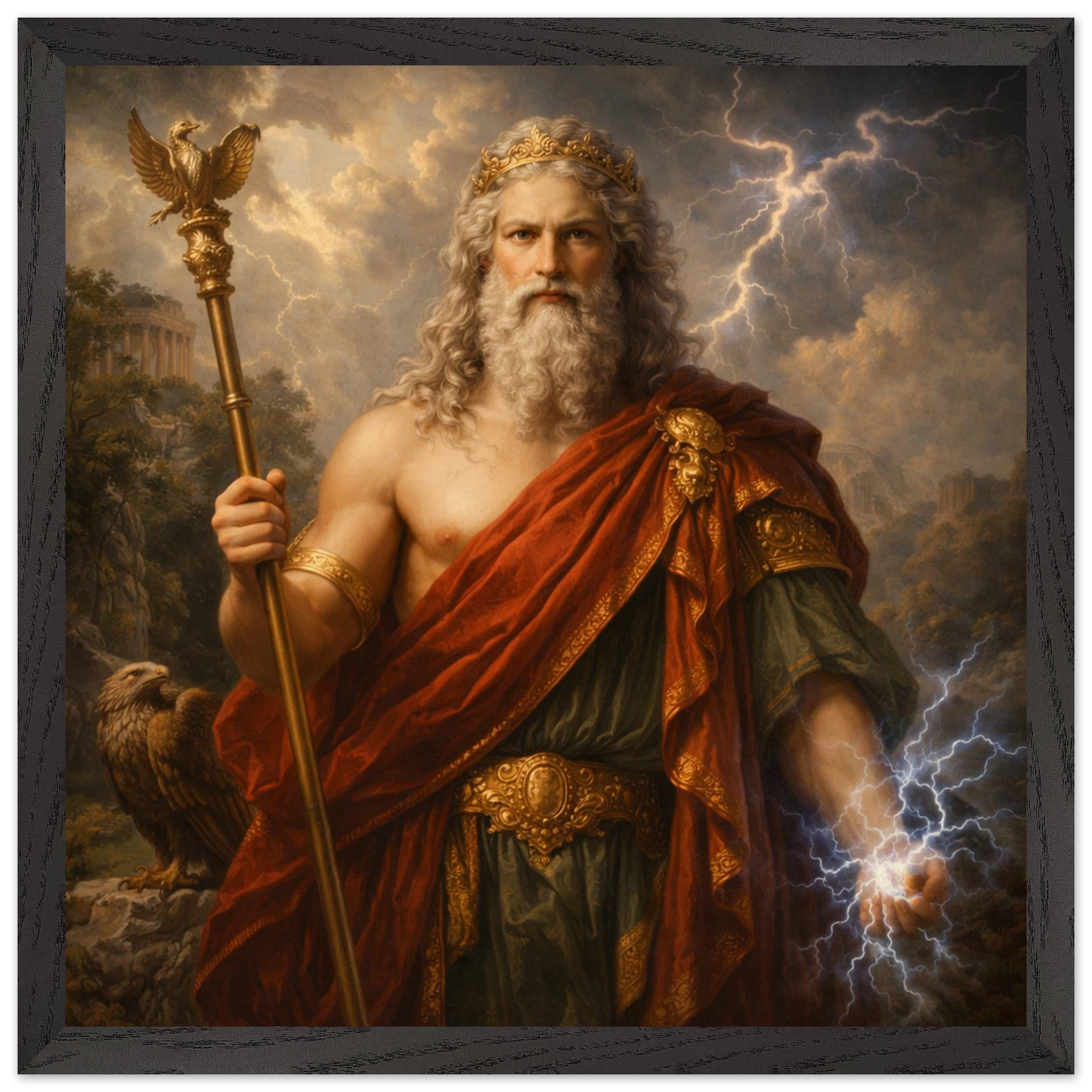 Jupiter – Mythologie Fine Art Print mit Rahmen | babasan