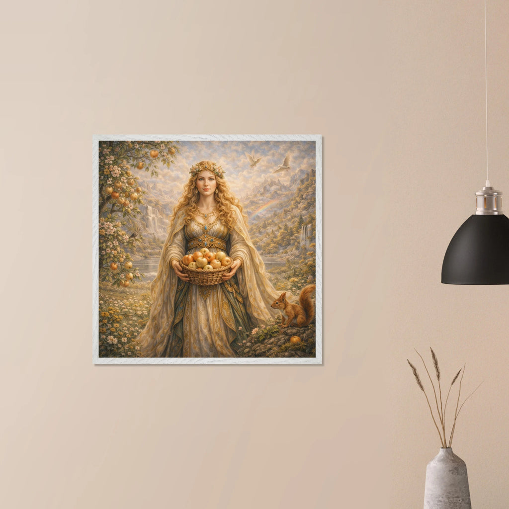 Idun – Mythologie Fine Art Print mit Rahmen | babasan