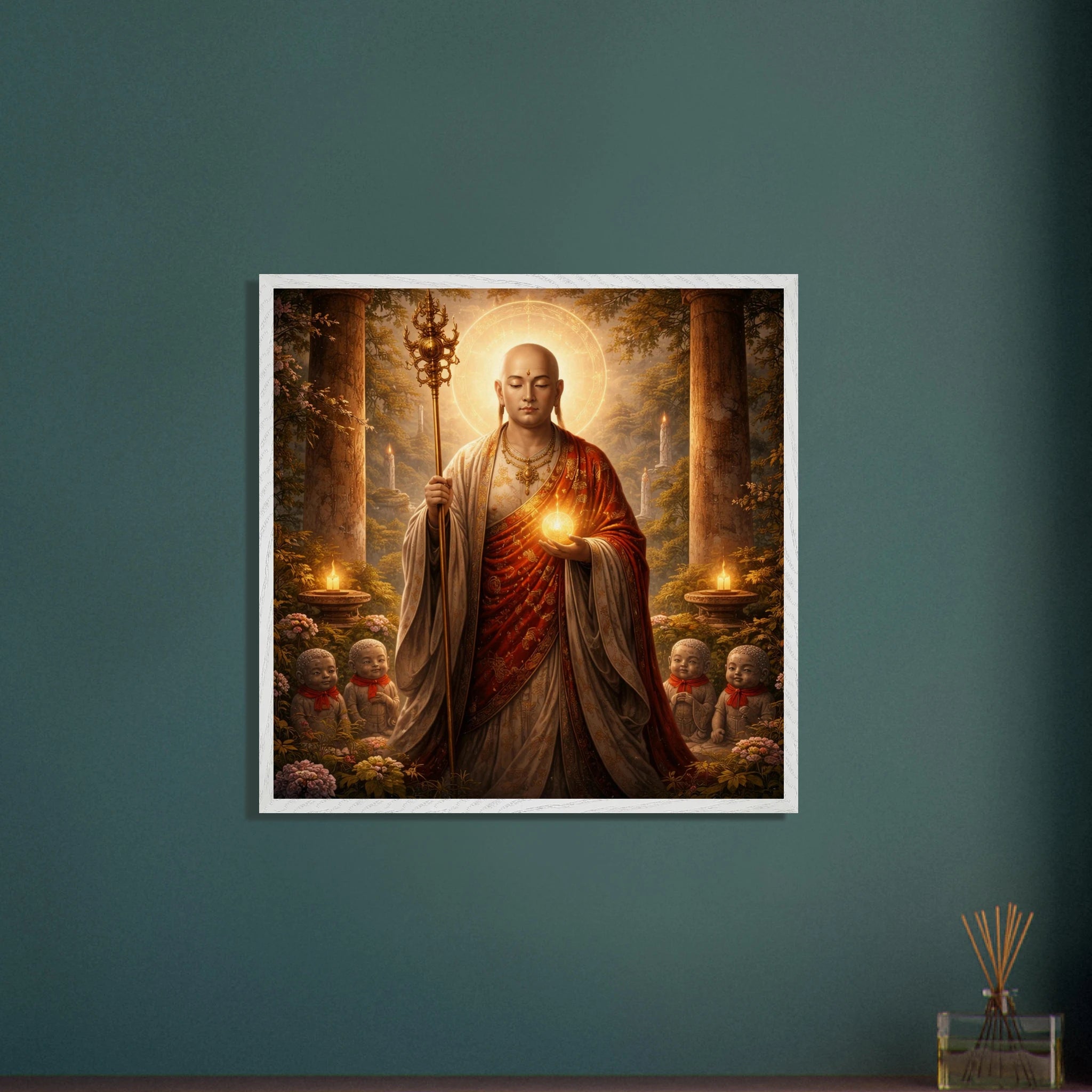 Jizō – Mythologie Fine Art Print mit Rahmen | babasan