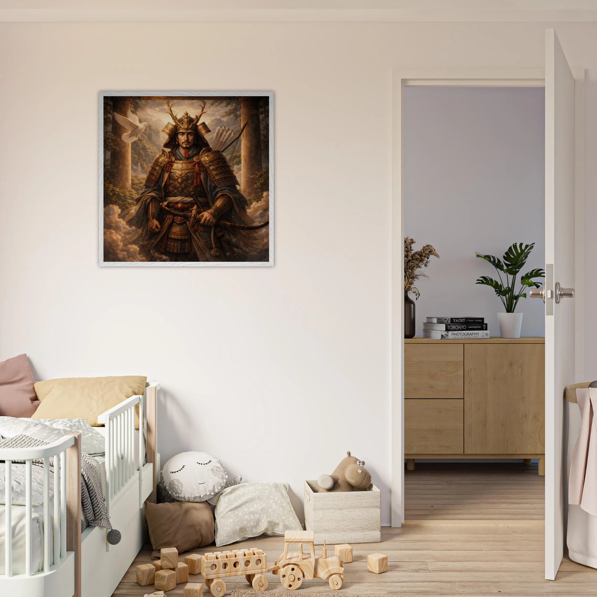 Hachiman – Mythologie Fine Art Print mit Rahmen | babasan