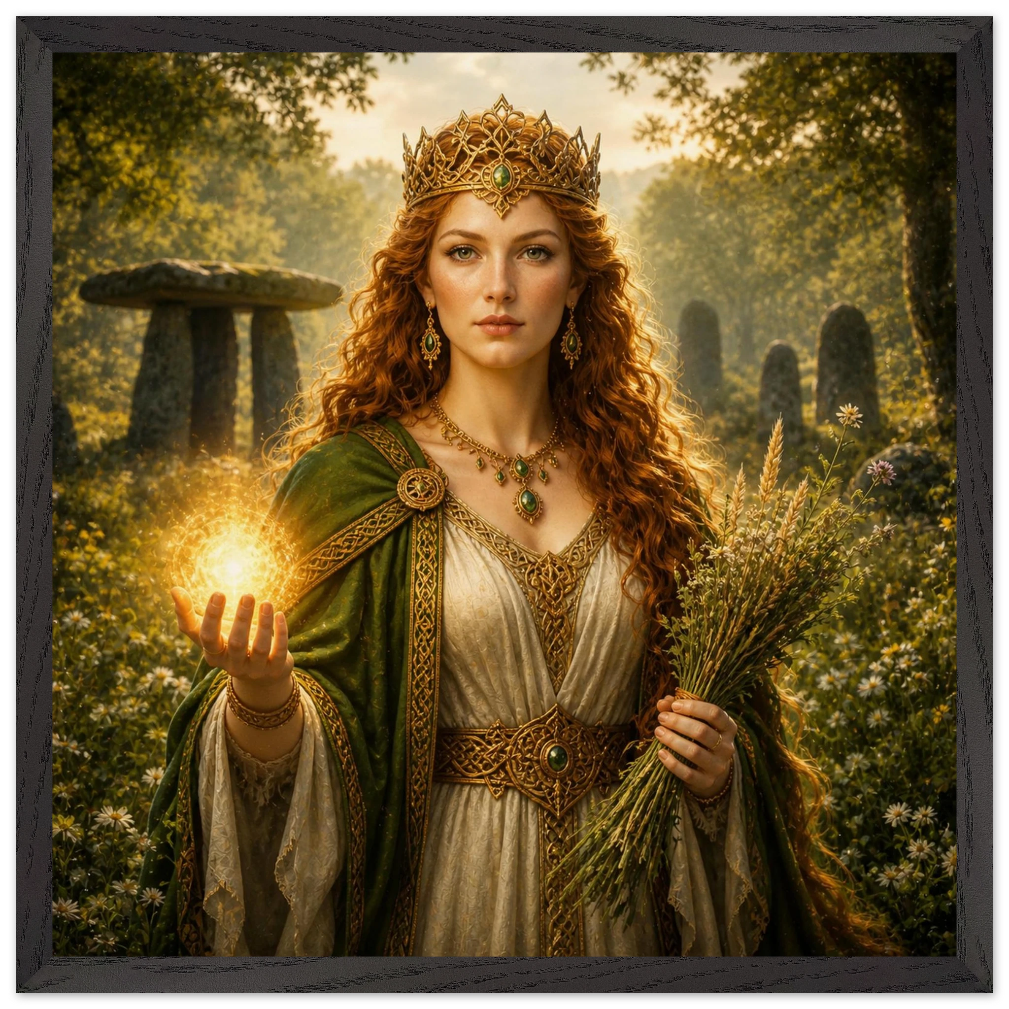Áine – Mythologie Fine Art Print mit Rahmen | babasan