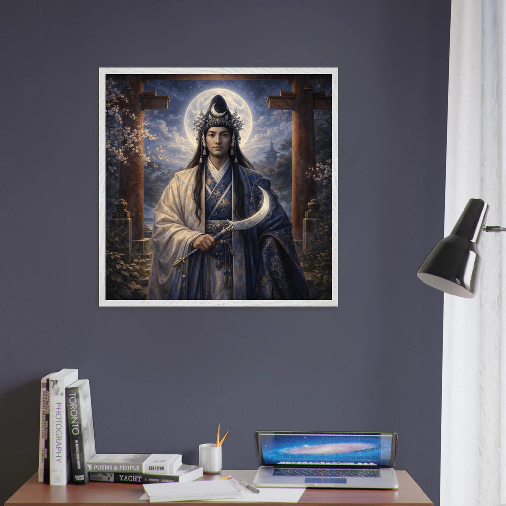 Tsukiyomi – Mythologie Fine Art Print mit Rahmen | babasan