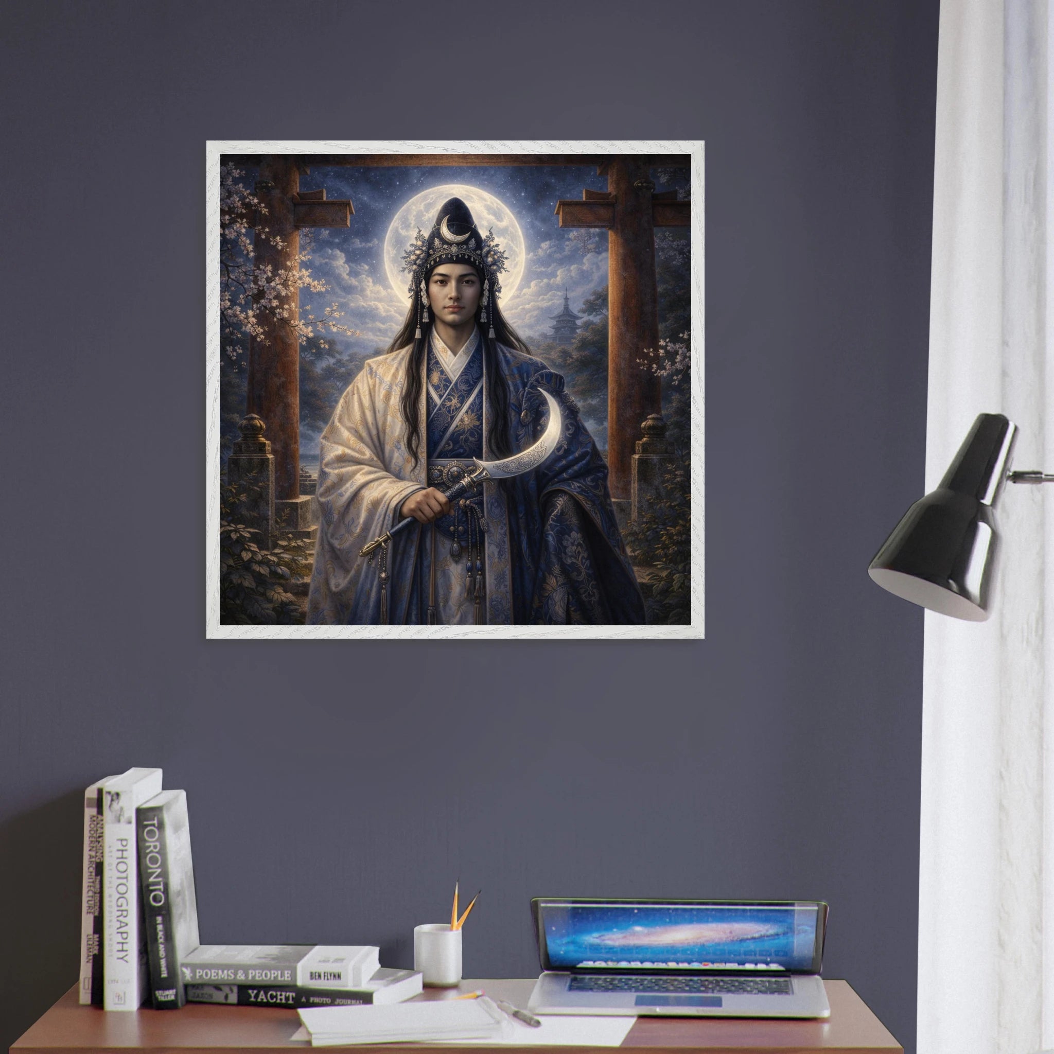 Tsukiyomi – Mythologie Fine Art Print mit Rahmen | babasan
