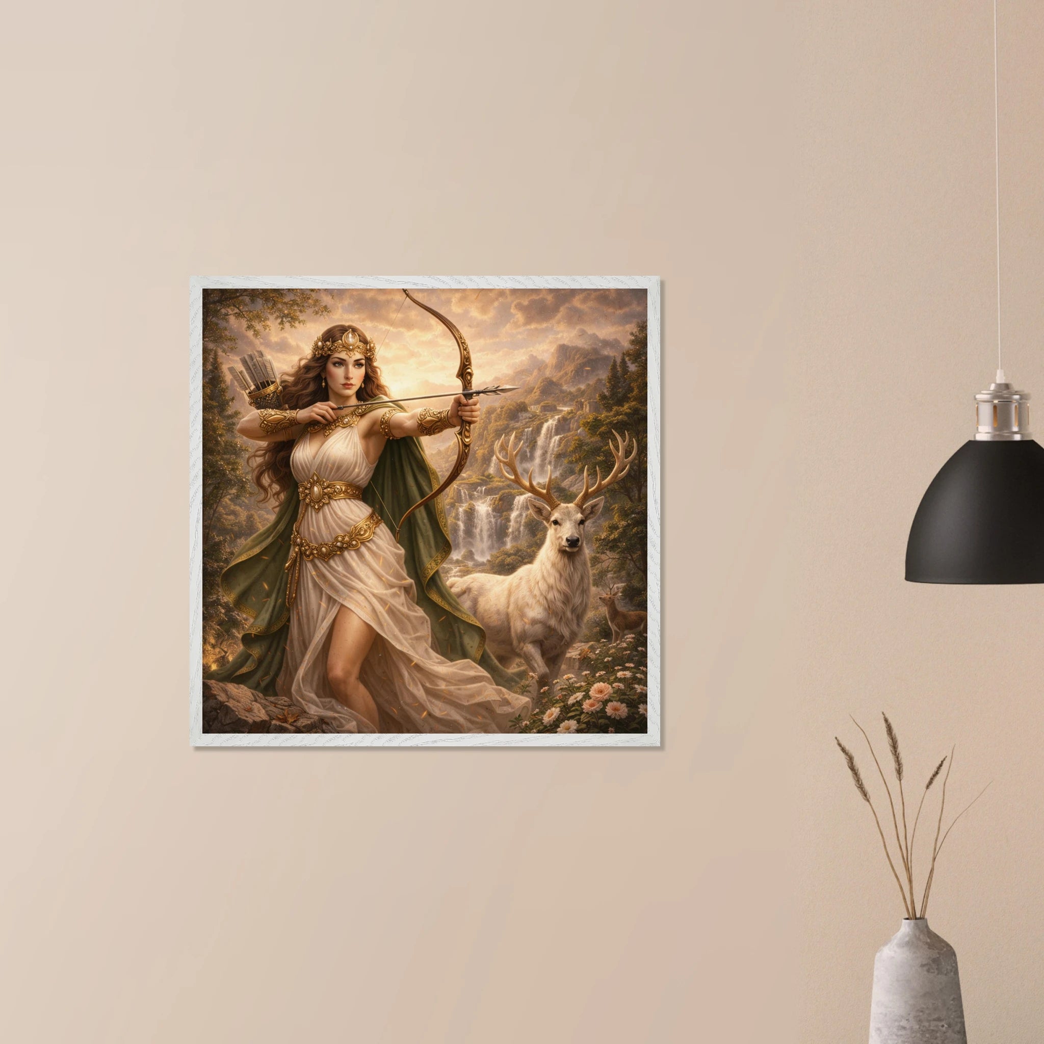 Artemis – Mythologie Fine Art Print mit Rahmen | babasan