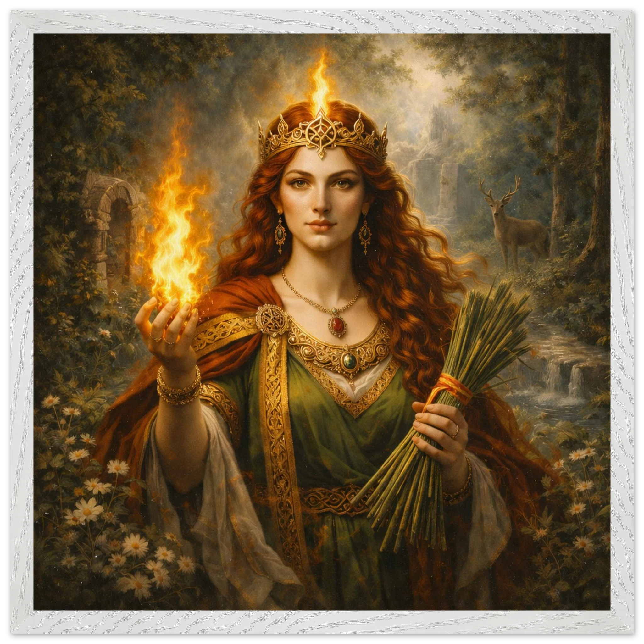 Celtic Danu – Mythologie Fine Art Print mit Rahmen | babasan