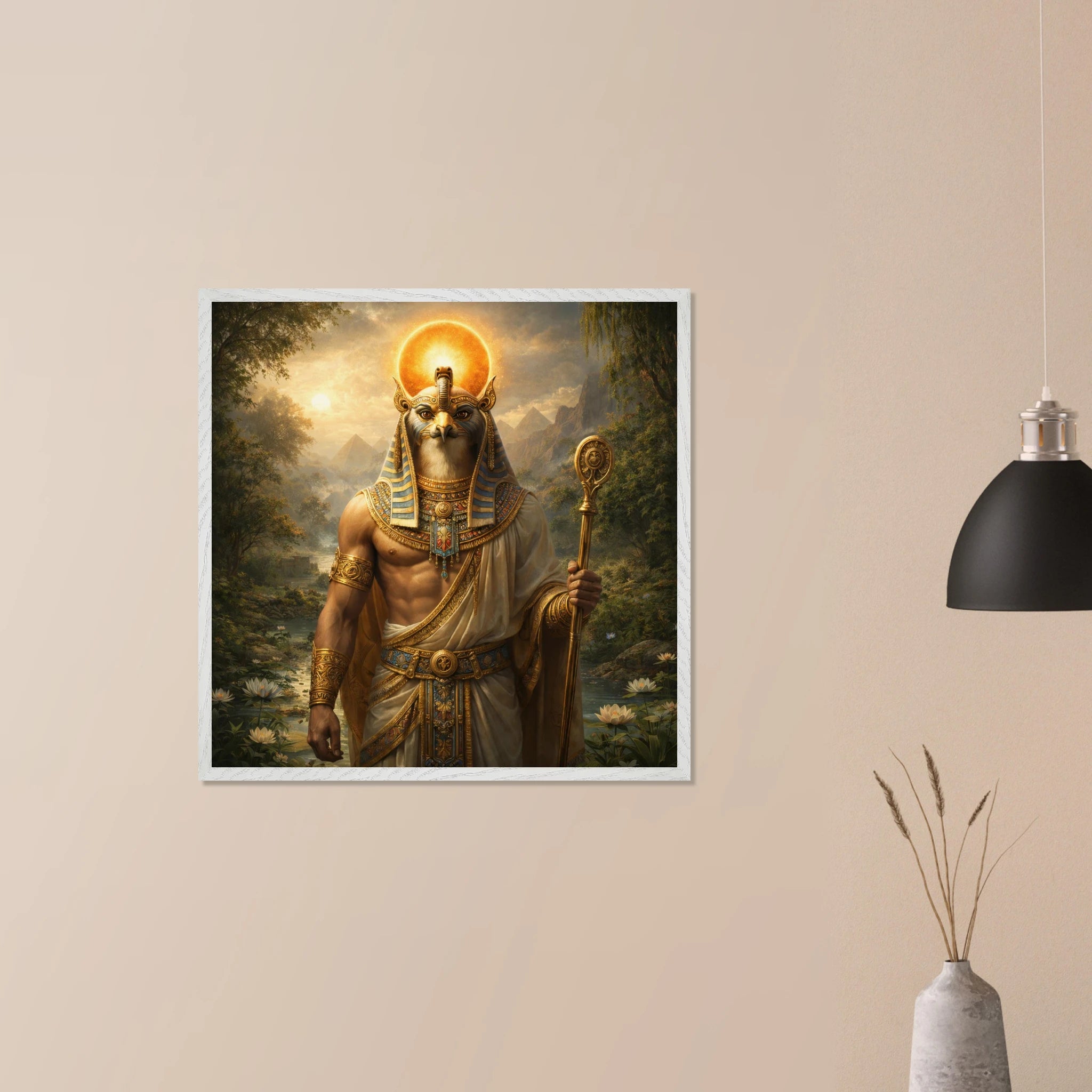 Ra – Mythologie Fine Art Print mit Rahmen | babasan
